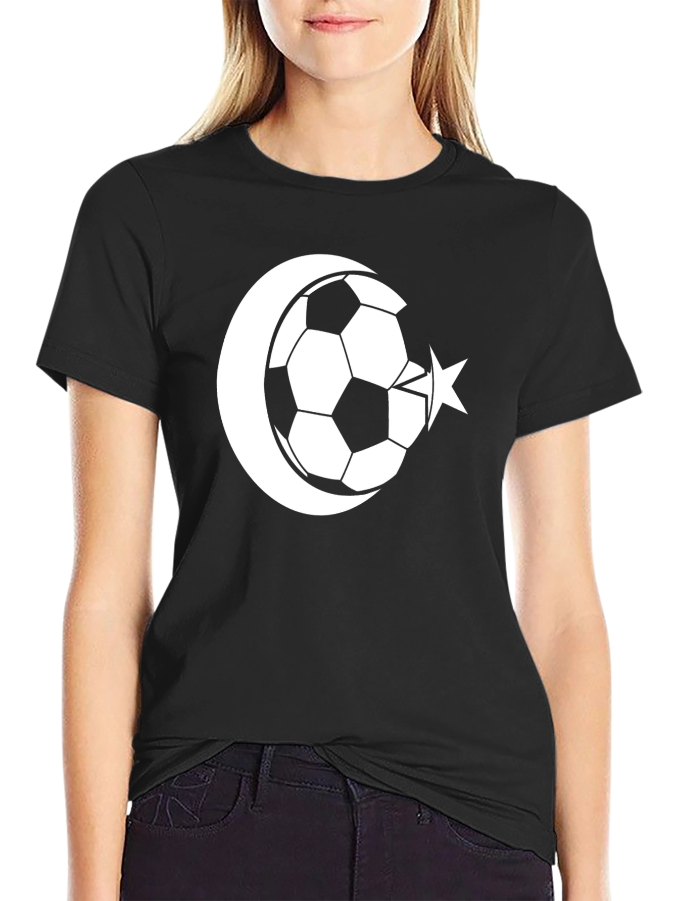 Soccer Crescent Star Graphic Tee