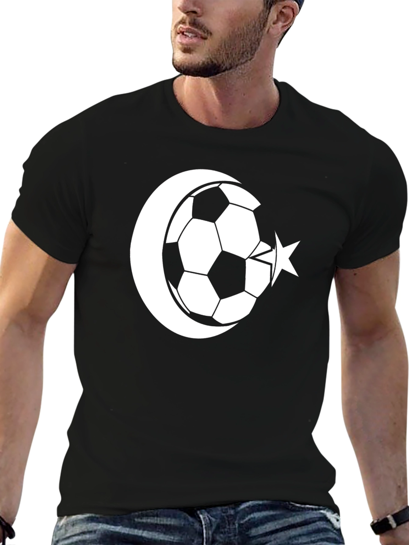 Soccer Crescent Star Graphic Tee