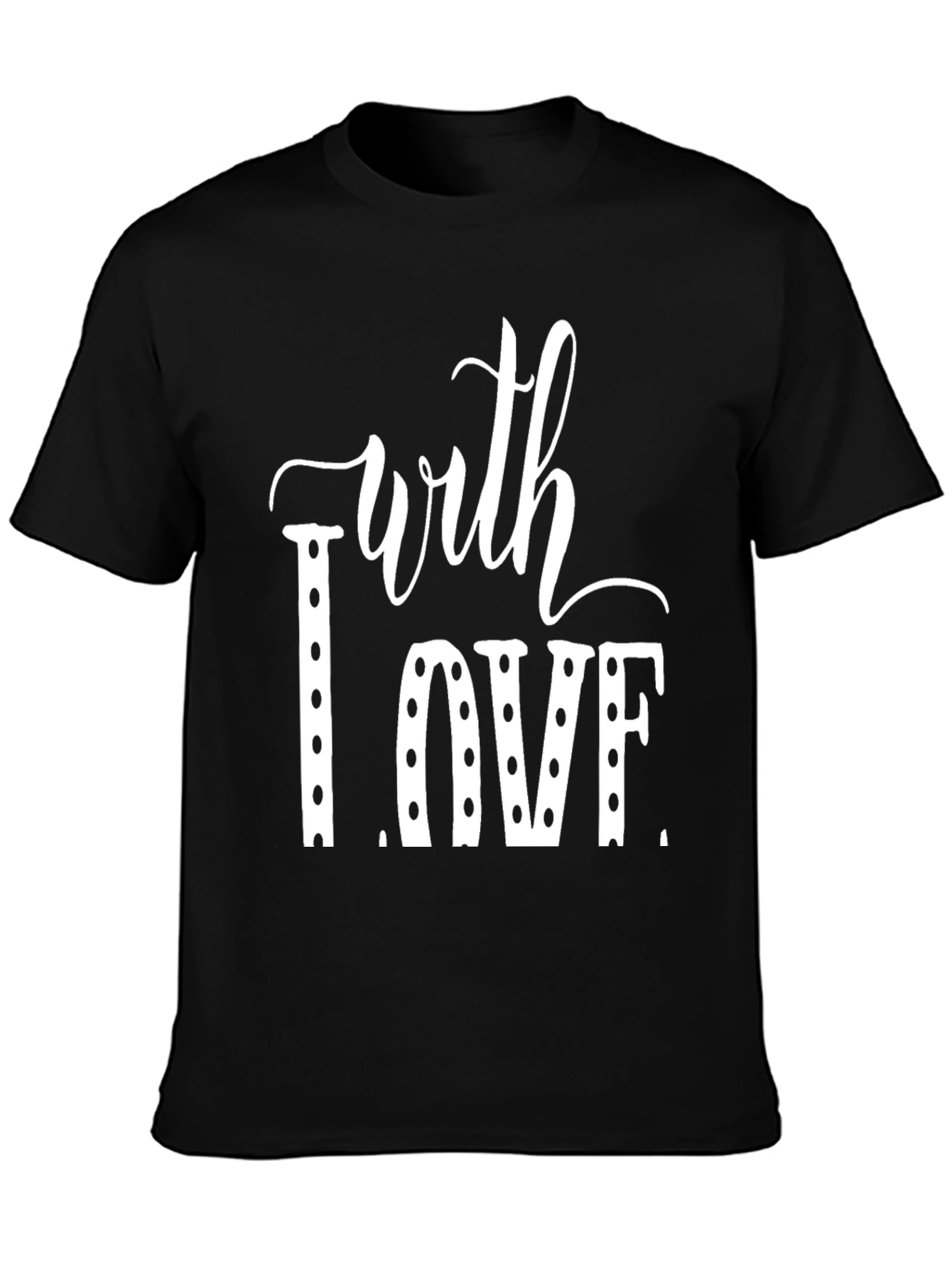 With Love Graphic Tee - Black Casual T-Shirt