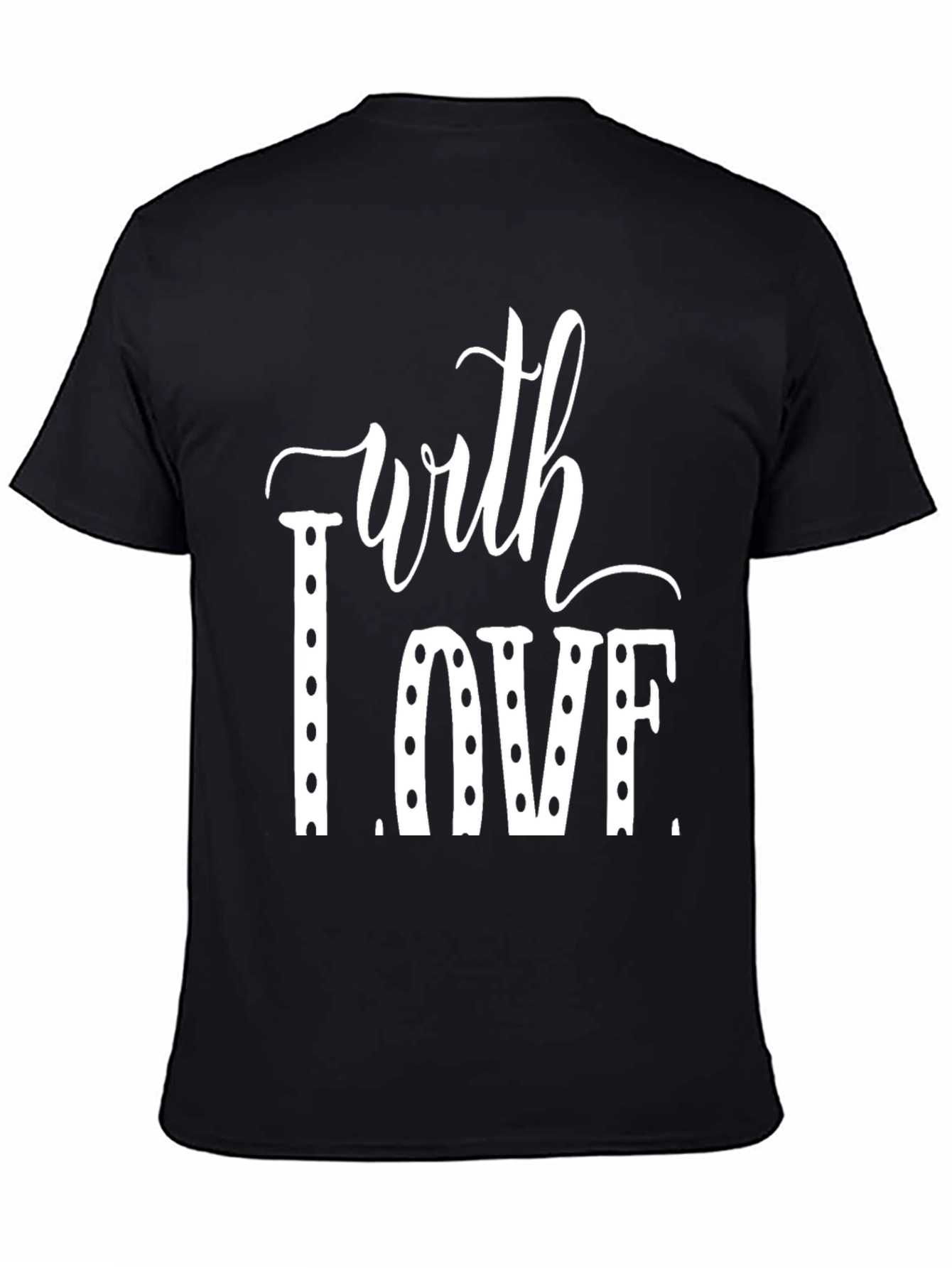 With Love Graphic Tee - Black Casual T-Shirt