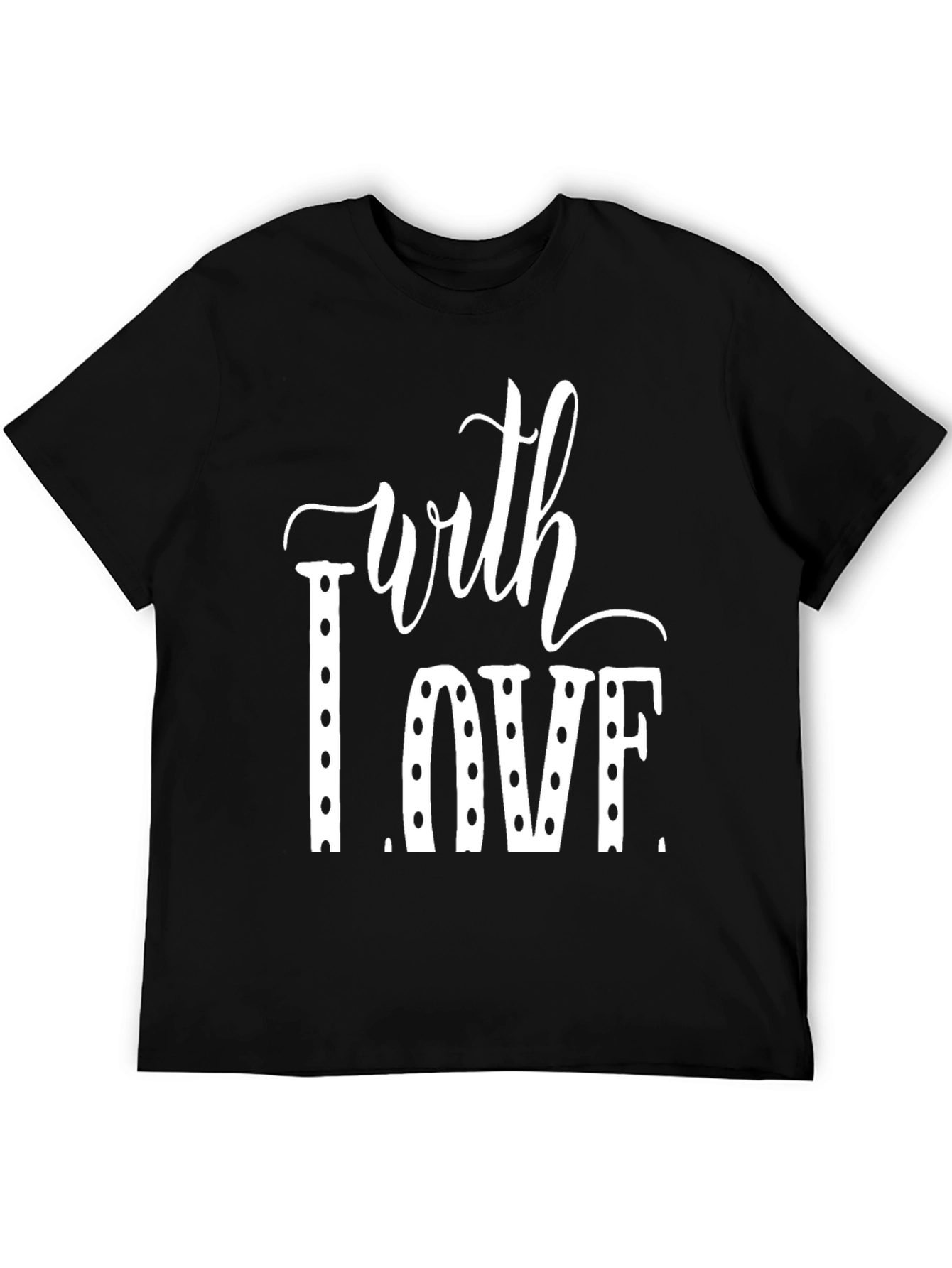 With Love Graphic Tee - Black Casual T-Shirt