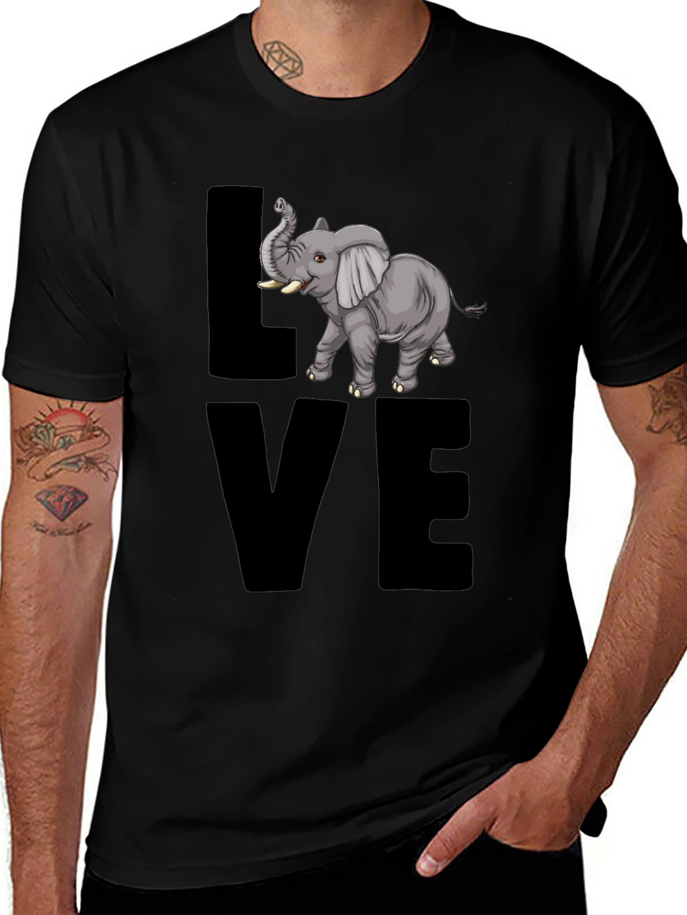 Elephant Love T-Shirt - Graphic Tee