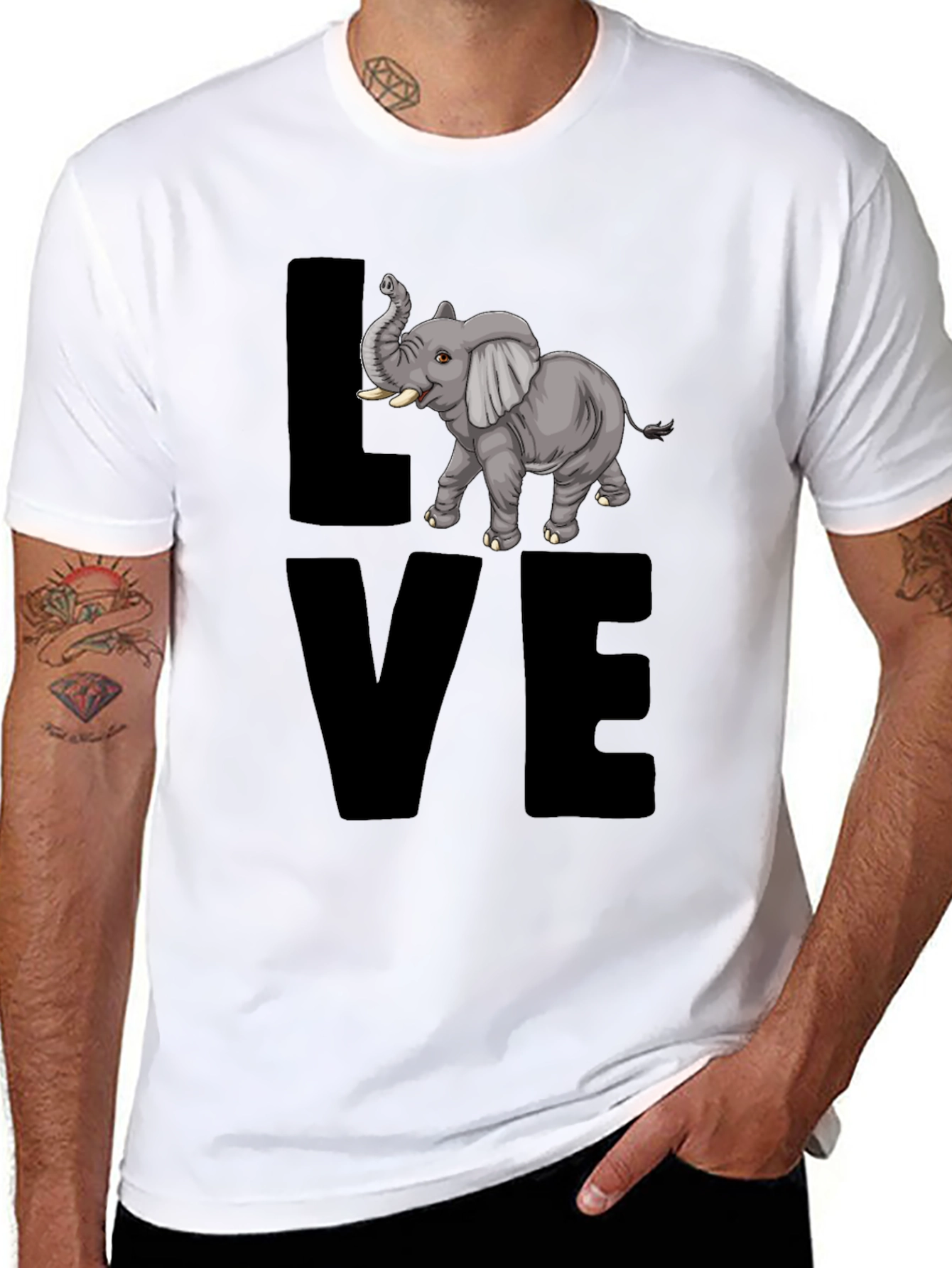 Elephant Love T-Shirt - Graphic Tee