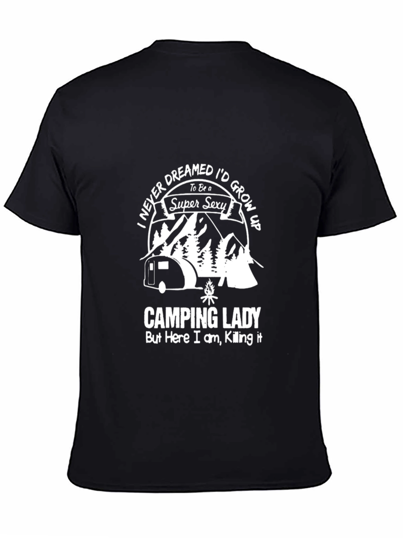 Camping Lady Super Sexy T-Shirt - Black