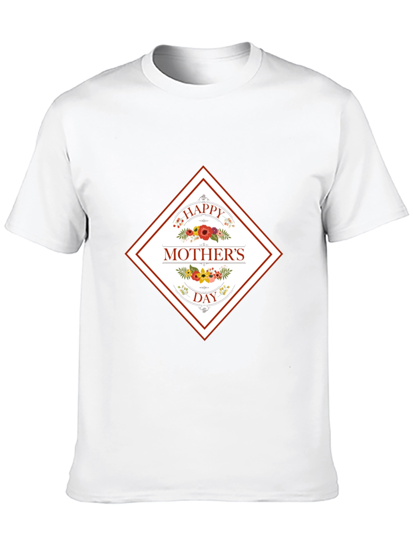 Happy Mothers Day Black Graphic T-Shirt