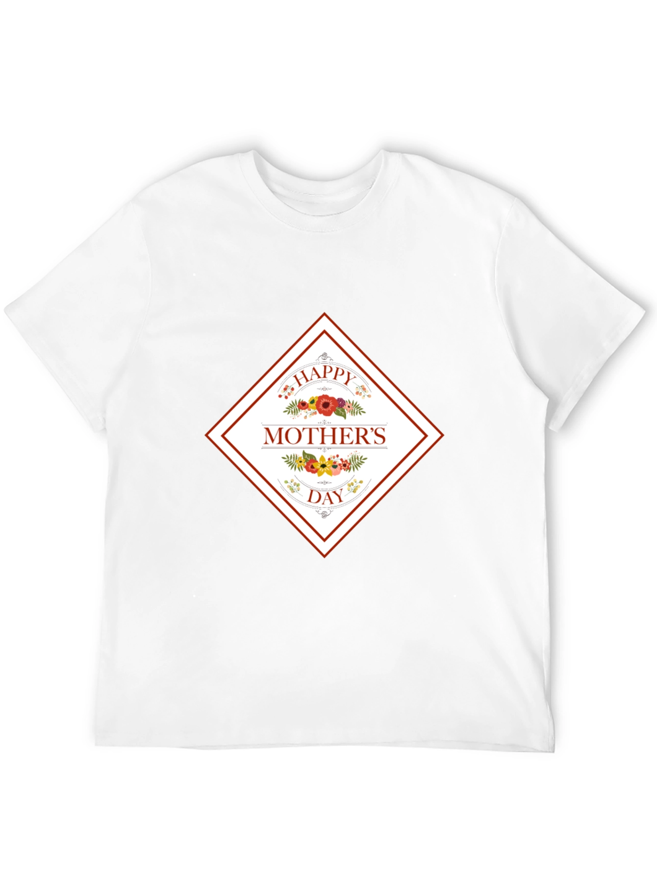 Happy Mothers Day Black Graphic T-Shirt