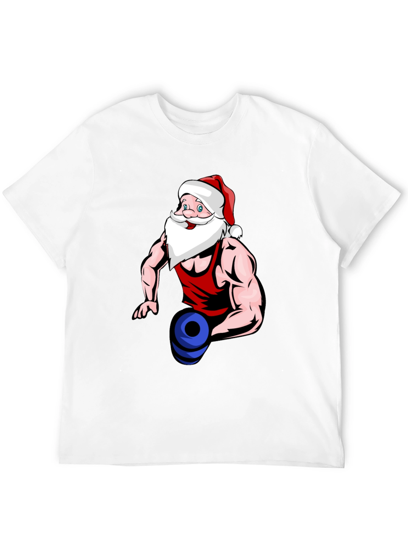 Santa Claus Gym T-Shirt Funny Christmas Tee