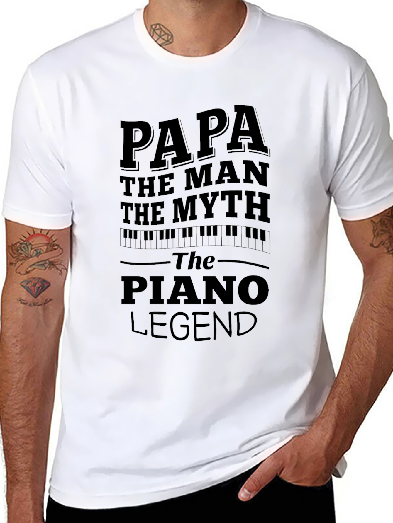 Papa Piano Legend T-Shirt - Perfect Gift!