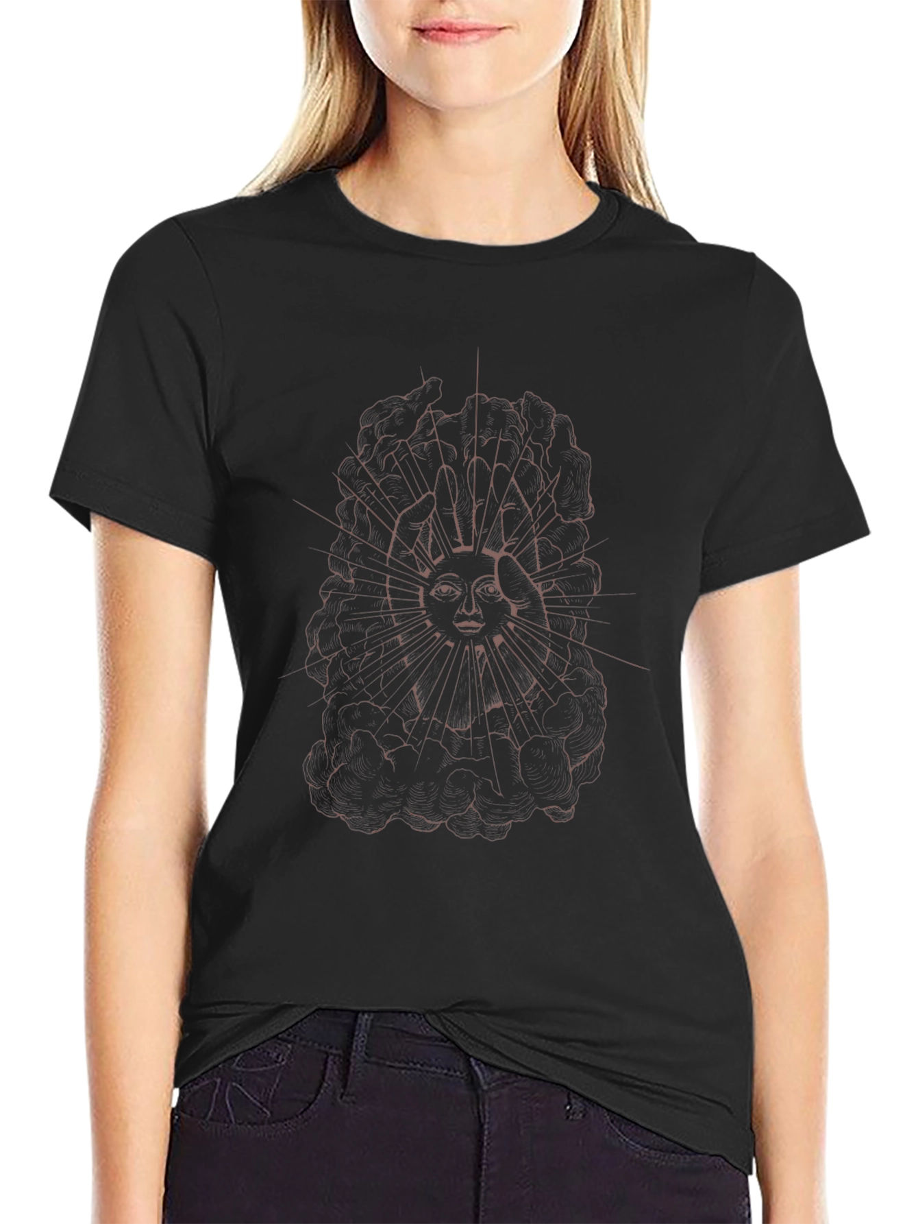 Sun Graphic Black T-Shirt