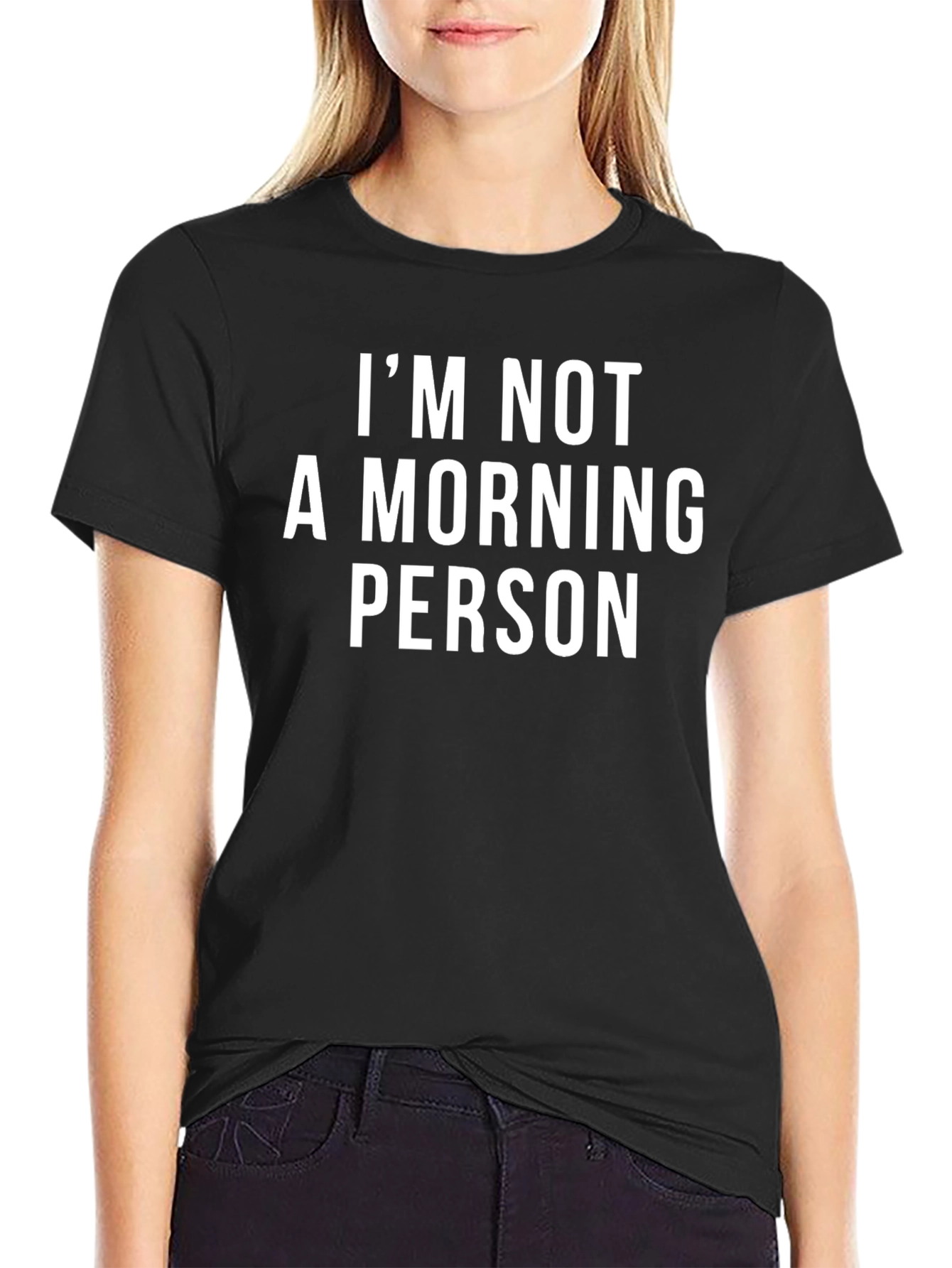 Im Not a Morning Person T-Shirt - Black