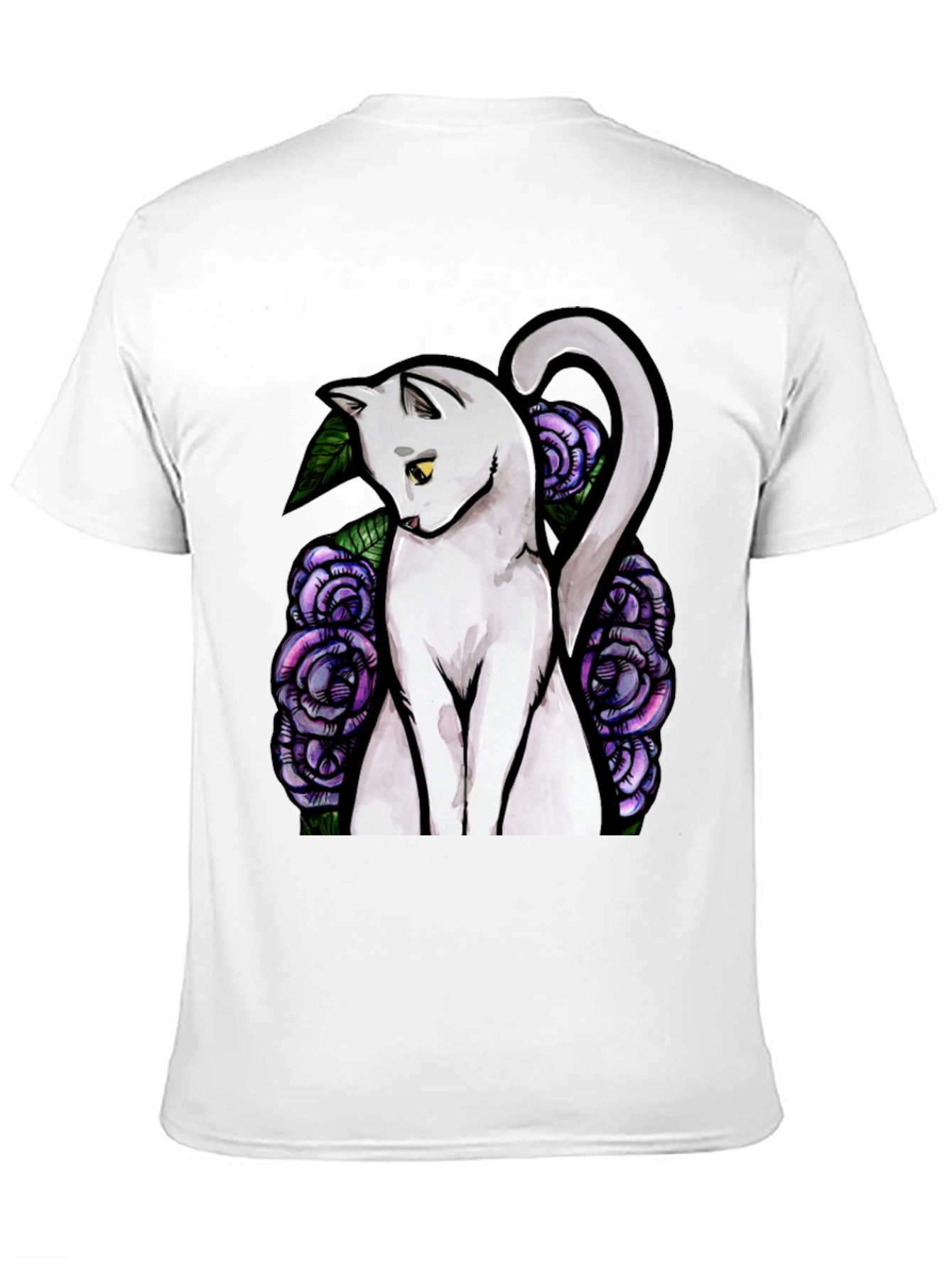 Cat and Roses Graphic Tee