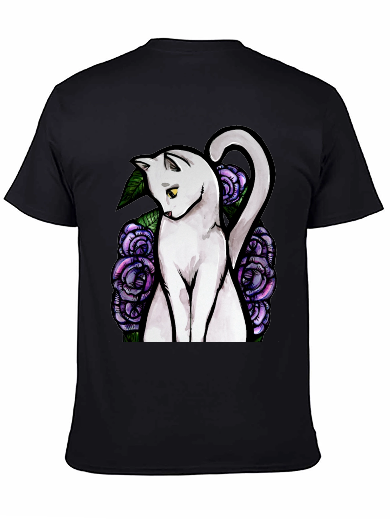 Cat and Roses Graphic Tee