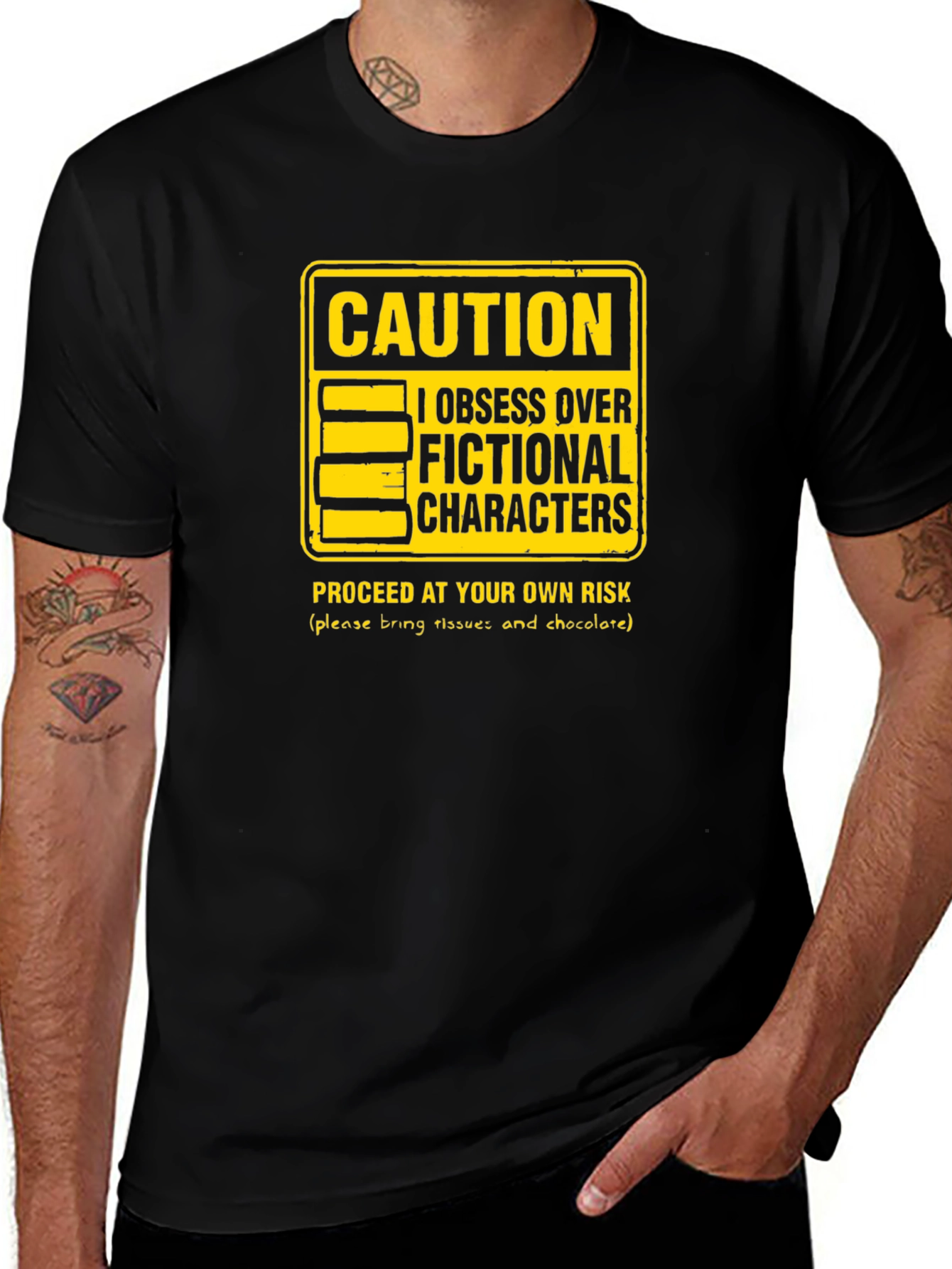 Caution: Fictional Character Obsession T-Shirt