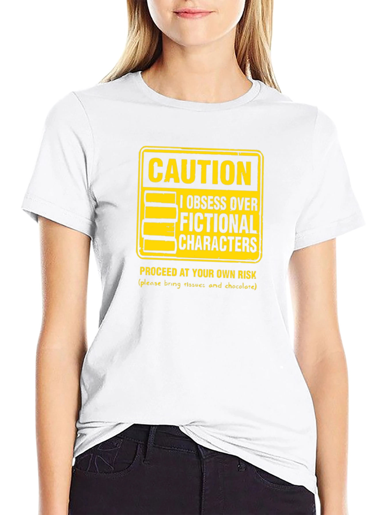 Caution: Fictional Character Obsession T-Shirt