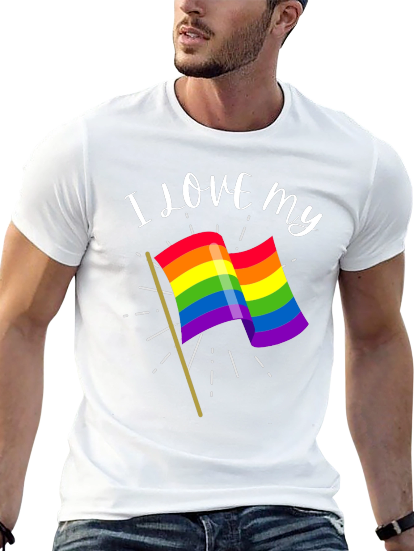 I Love My Rainbow Flag Graphic Tee