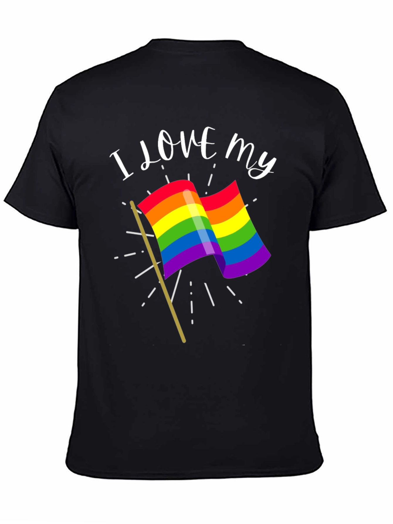 I Love My Rainbow Flag Graphic Tee