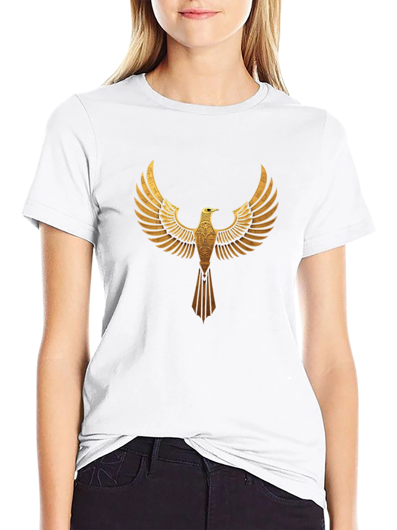 Golden Eagle Graphic Black T-Shirt