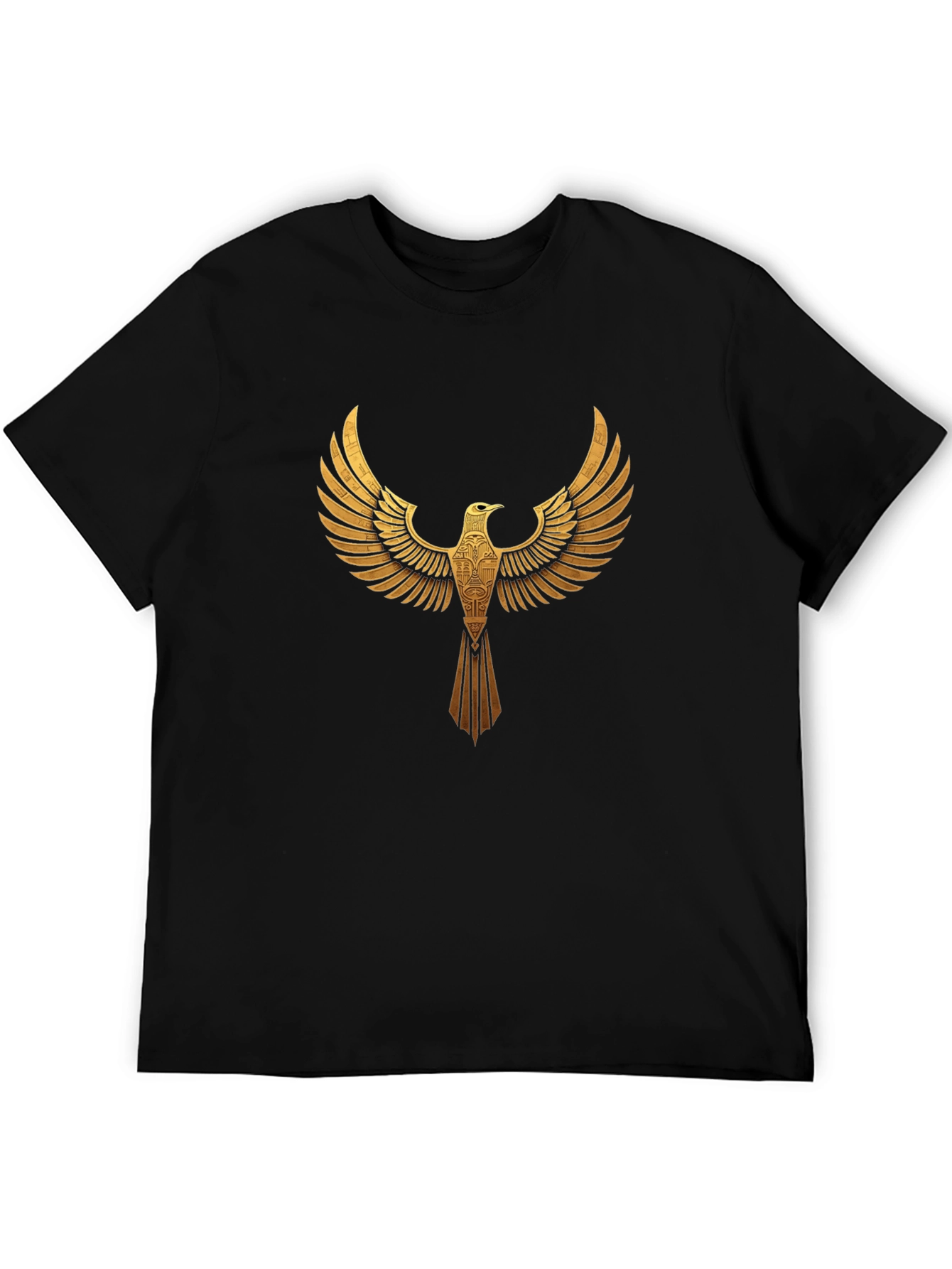 Golden Eagle Graphic Black T-Shirt