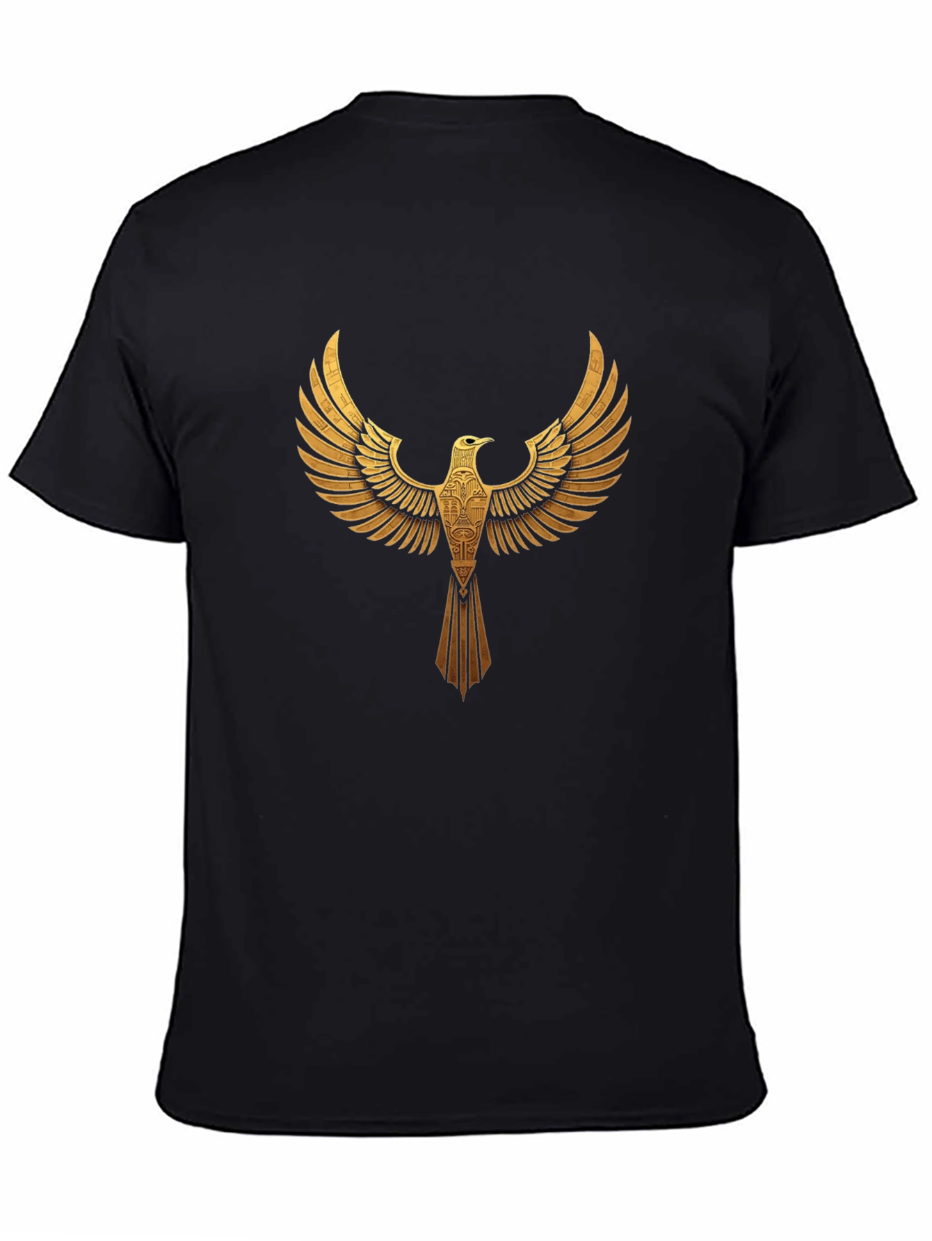 Golden Eagle Graphic Black T-Shirt
