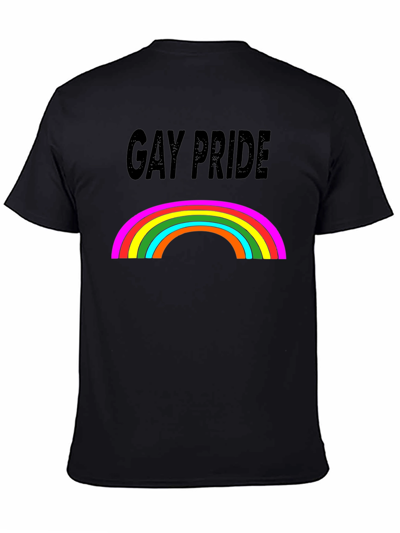 Gay Pride Rainbow Graphic Black T-Shirt