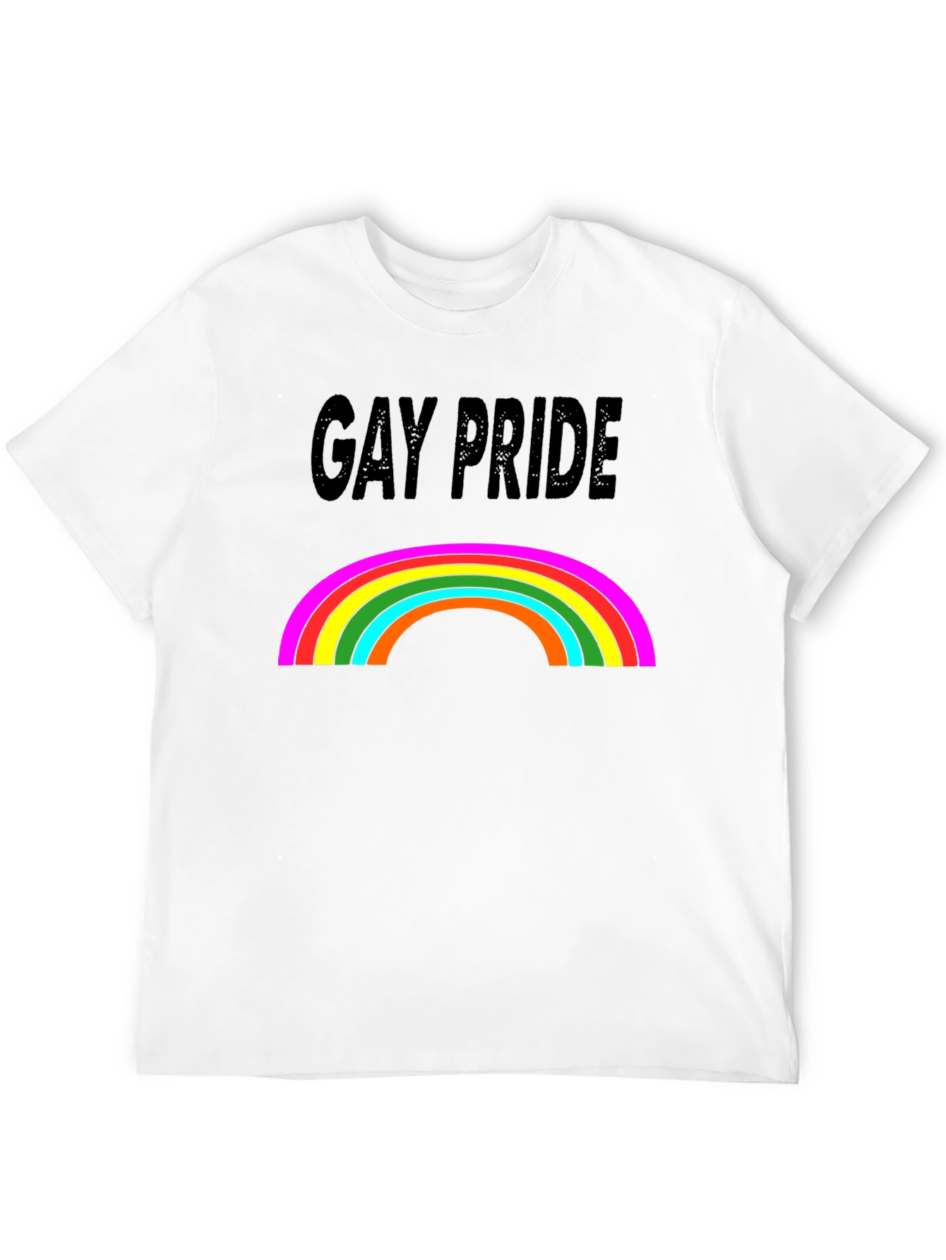 Gay Pride Rainbow Graphic Black T-Shirt