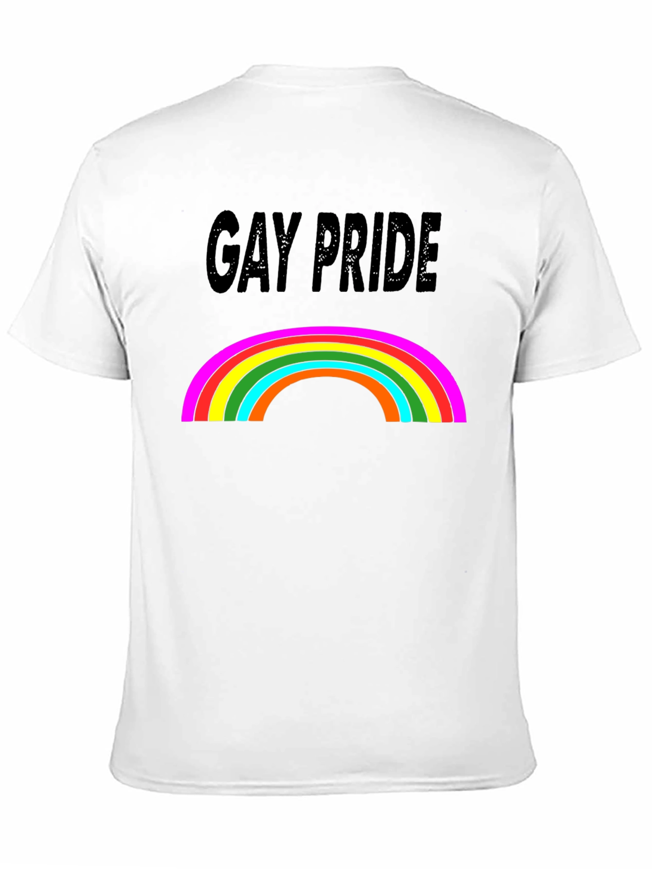 Gay Pride Rainbow Graphic Black T-Shirt