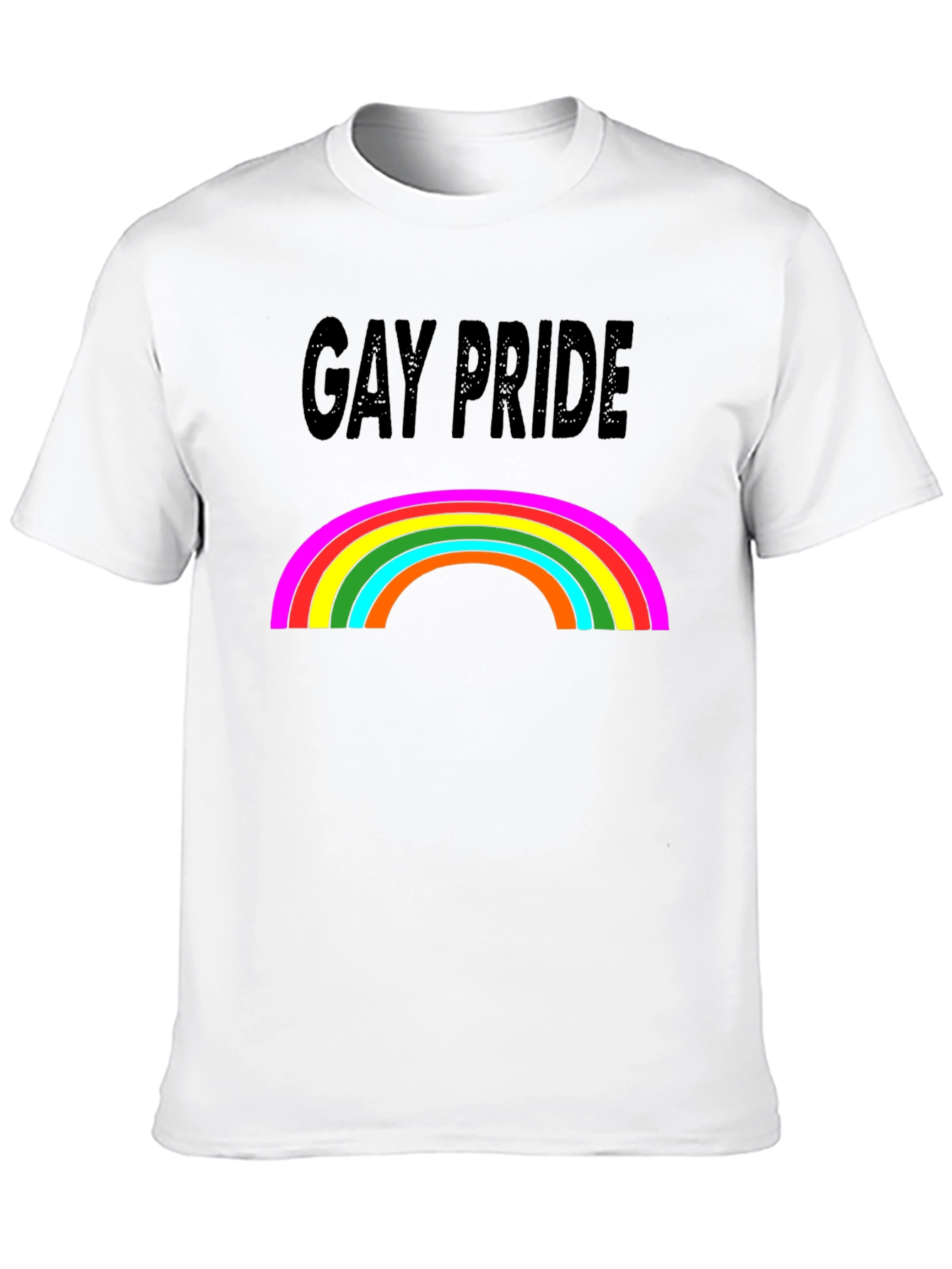 Gay Pride Rainbow Graphic Black T-Shirt