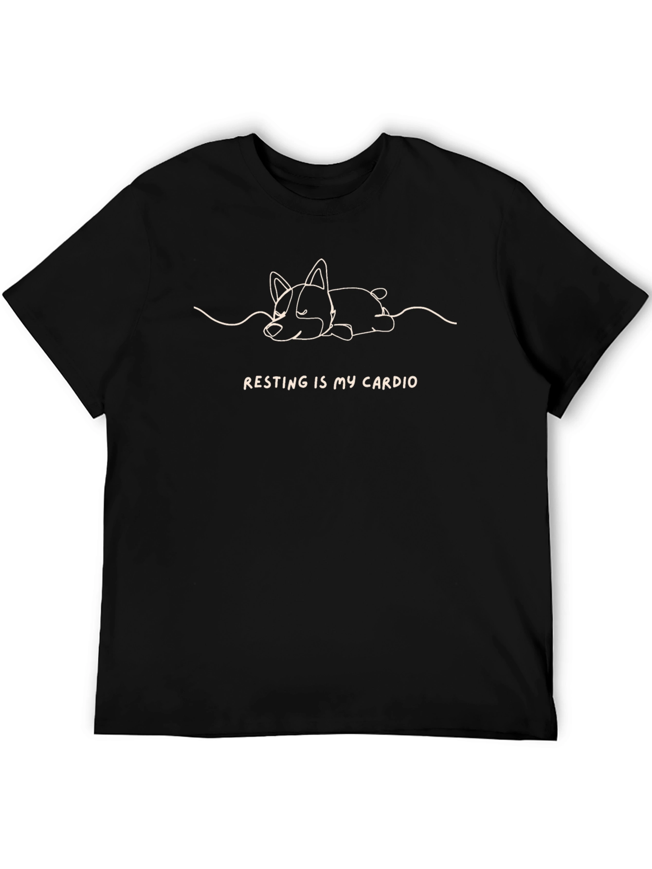 Resting is My Cardio Black T-Shirt