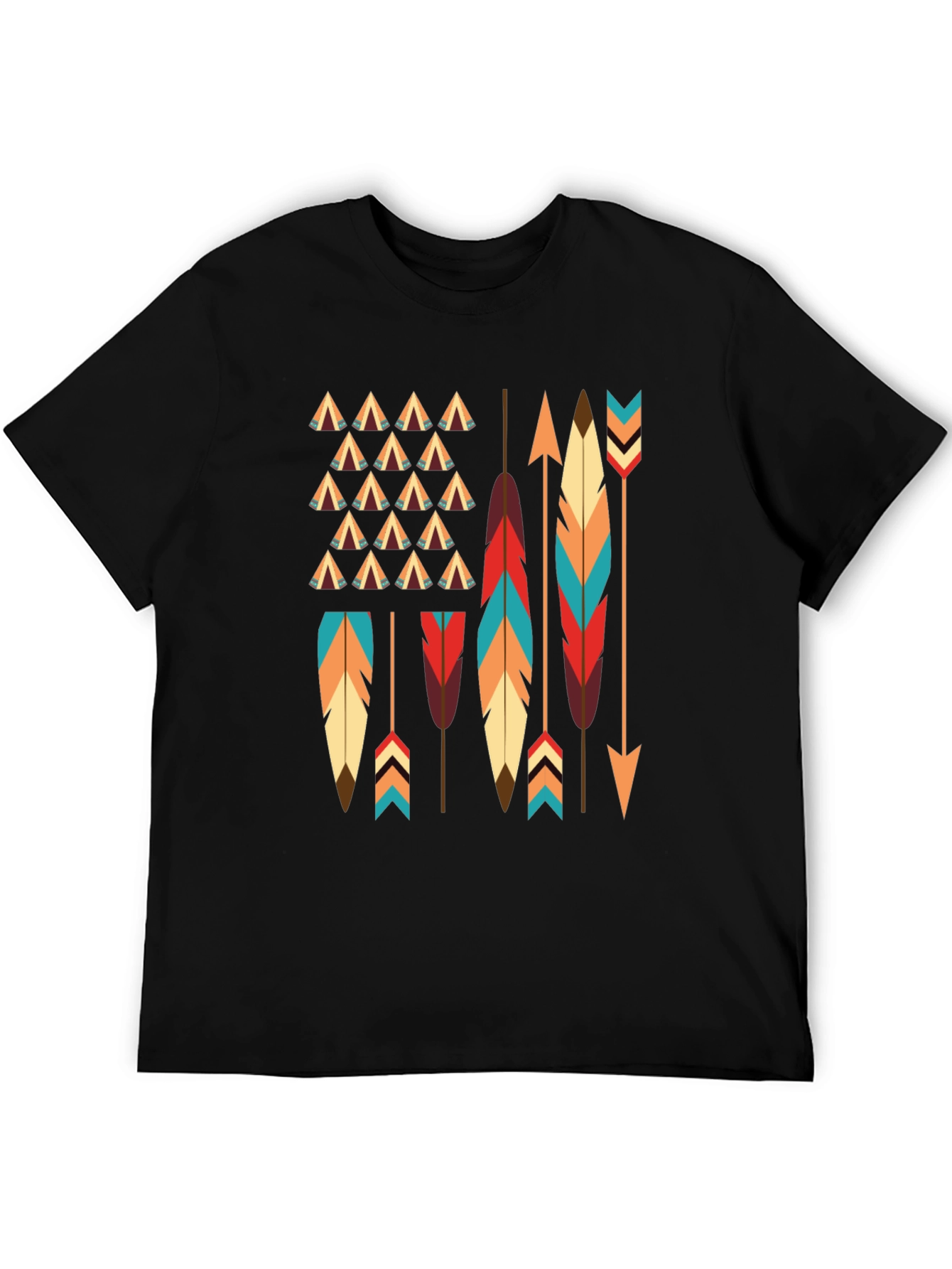 Native American Arrows & Feathers Graphic T-Shirt