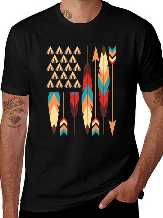 Native American Arrows & Feathers Graphic T-Shirt