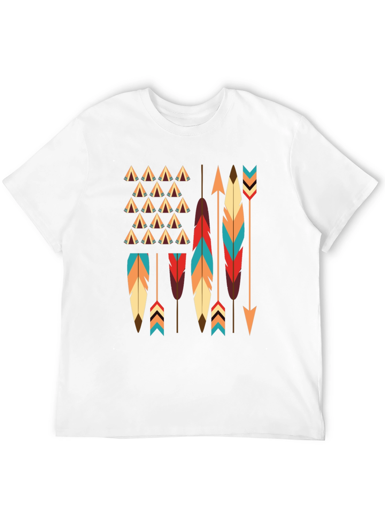 Native American Arrows & Feathers Graphic T-Shirt