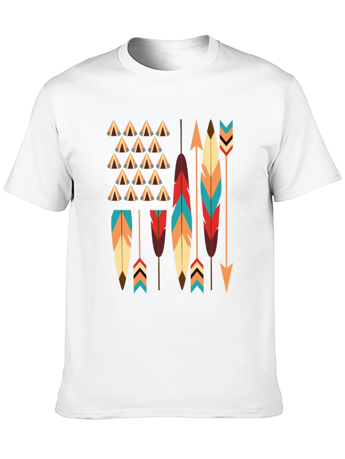 Native American Arrows & Feathers Graphic T-Shirt
