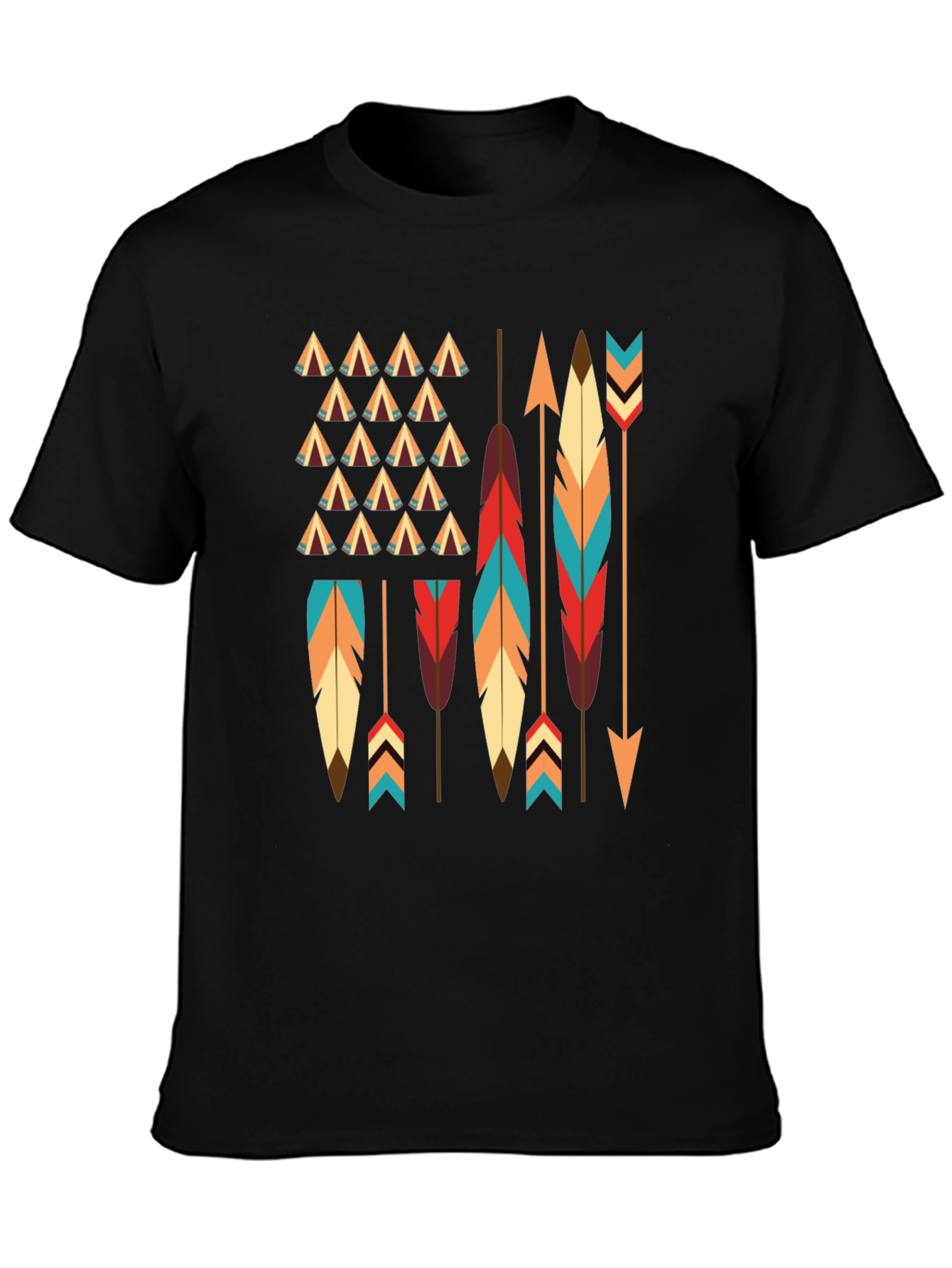 Native American Arrows & Feathers Graphic T-Shirt