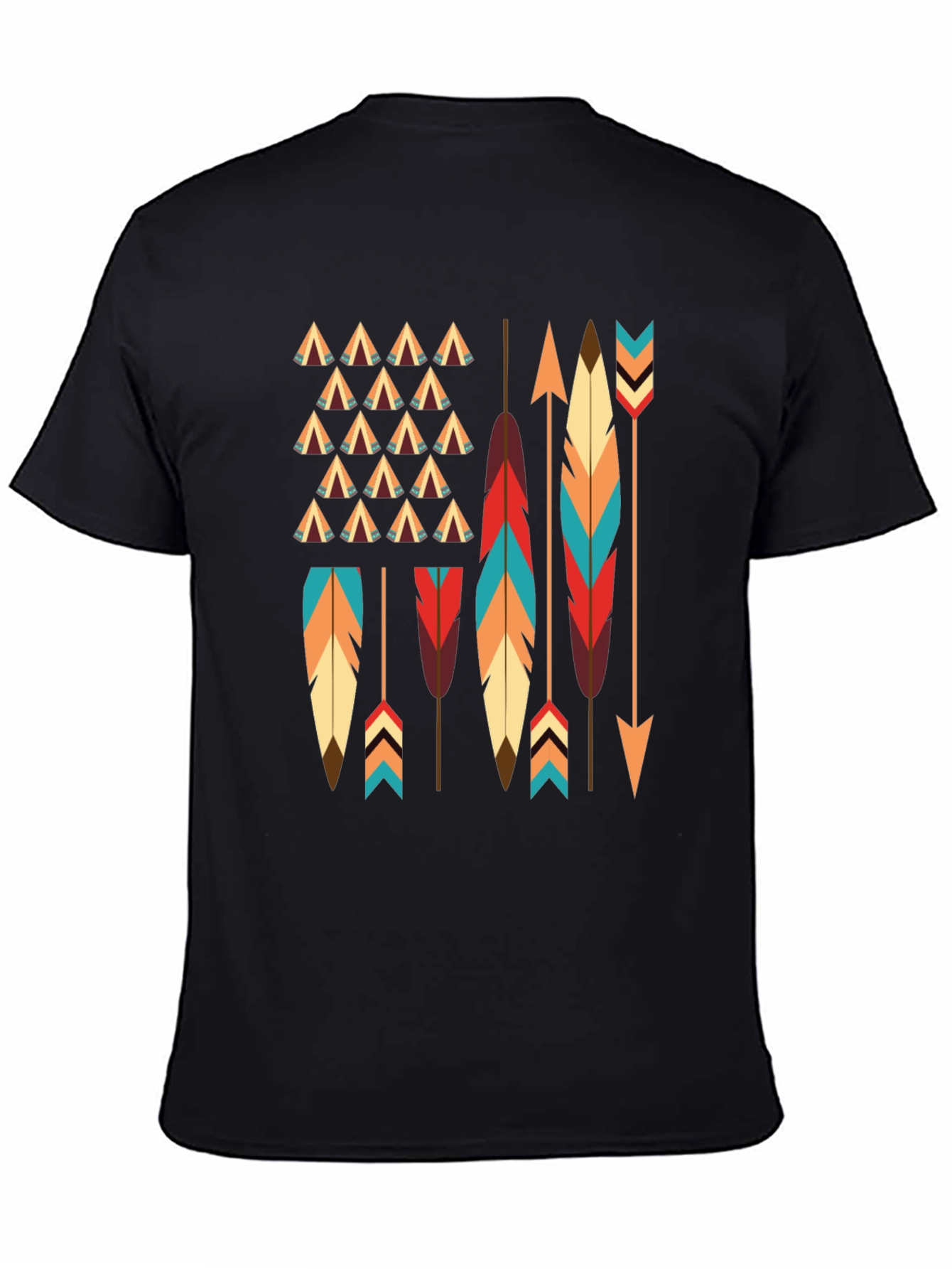 Native American Arrows & Feathers Graphic T-Shirt