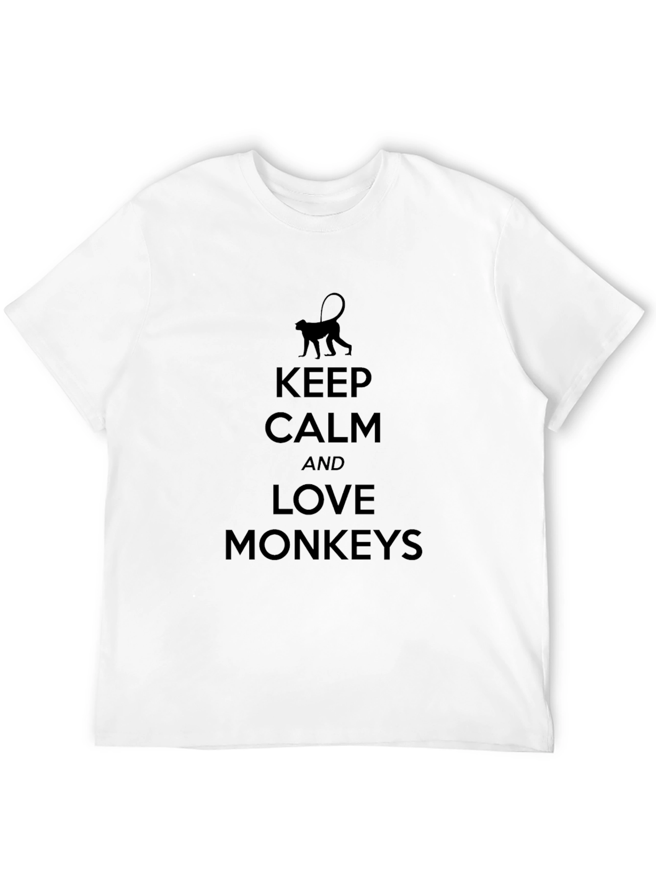 Keep Calm and Love Monkeys T-Shirt - Black