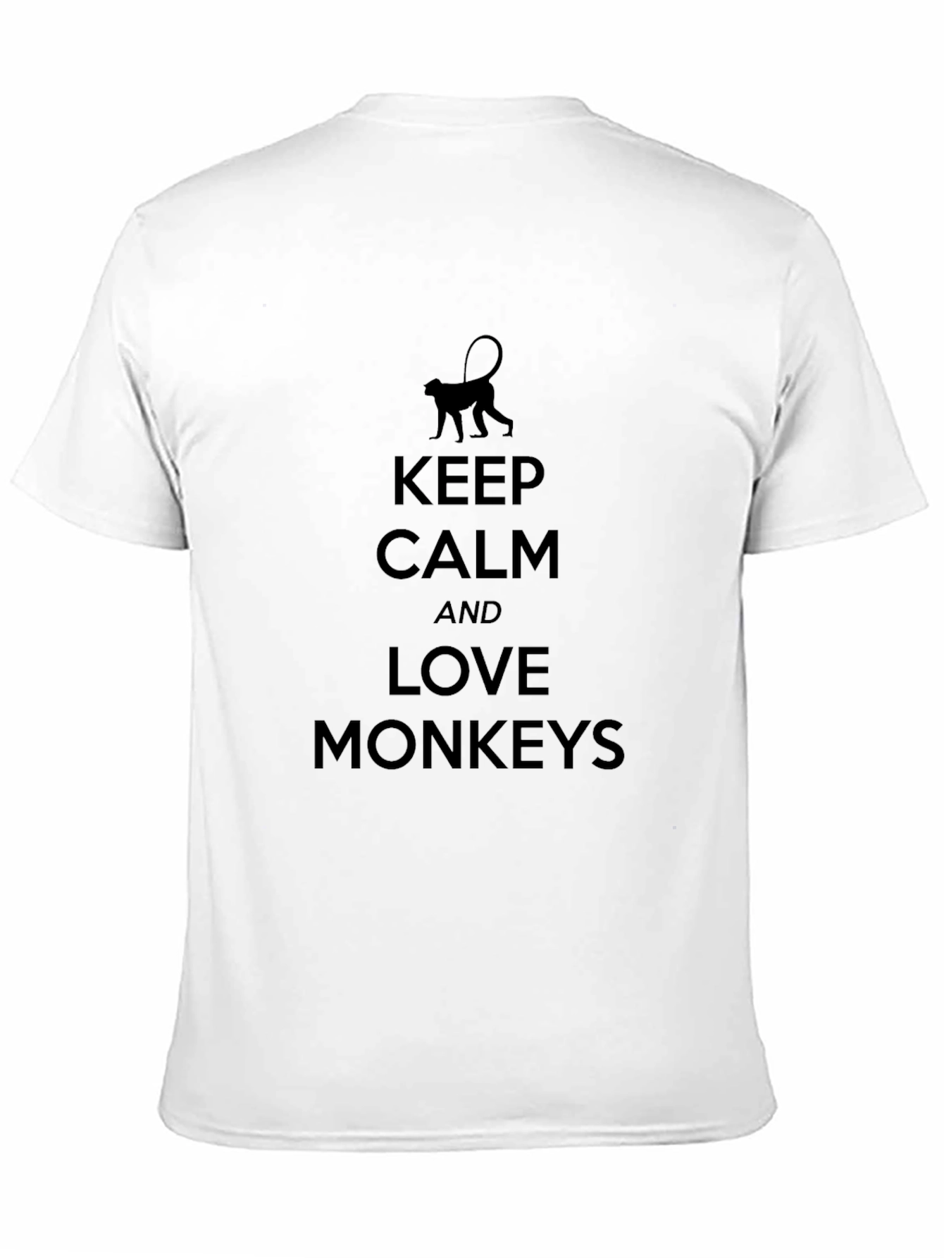 Keep Calm and Love Monkeys T-Shirt - Black