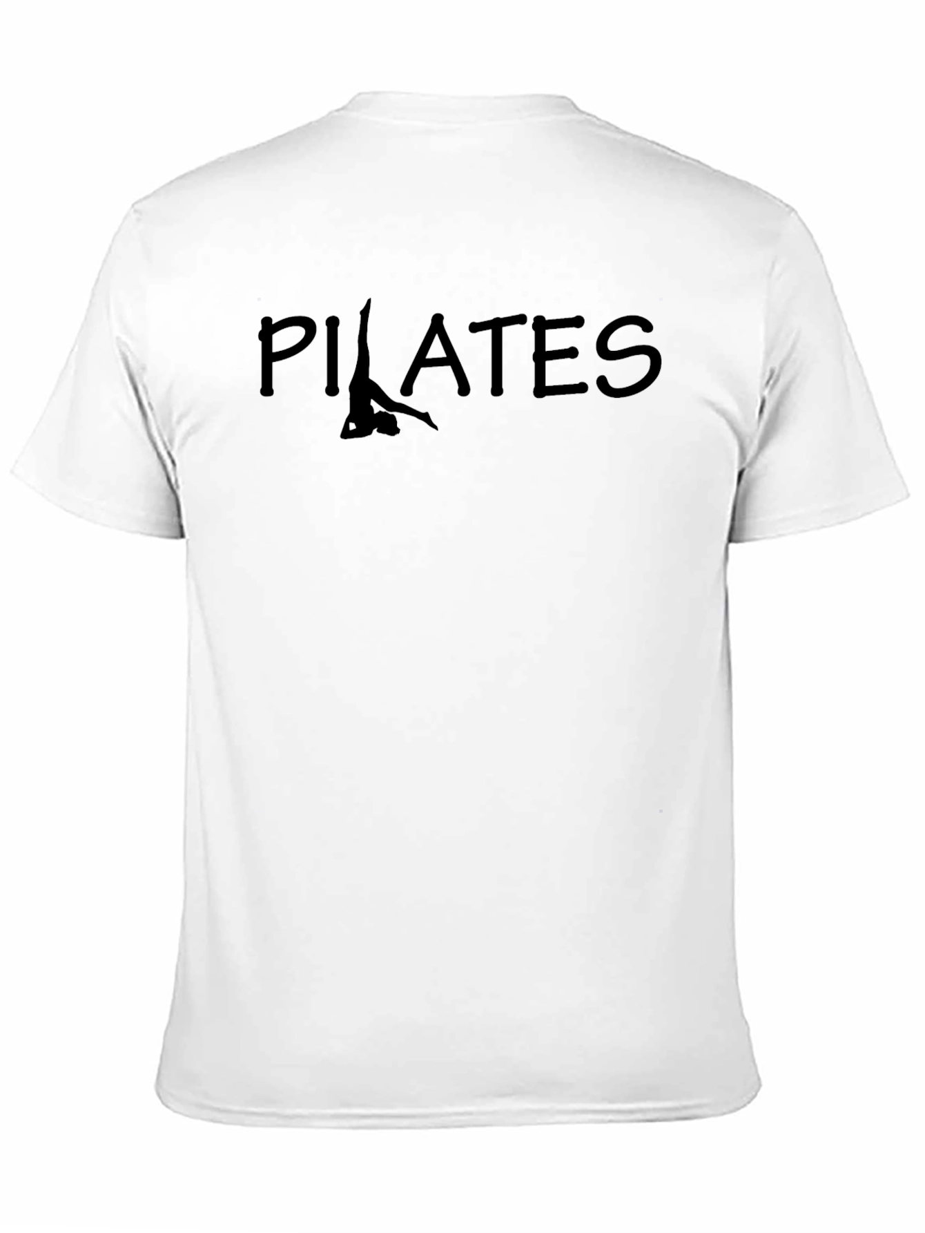 Pilates Pose Graphic Print Black T-Shirt