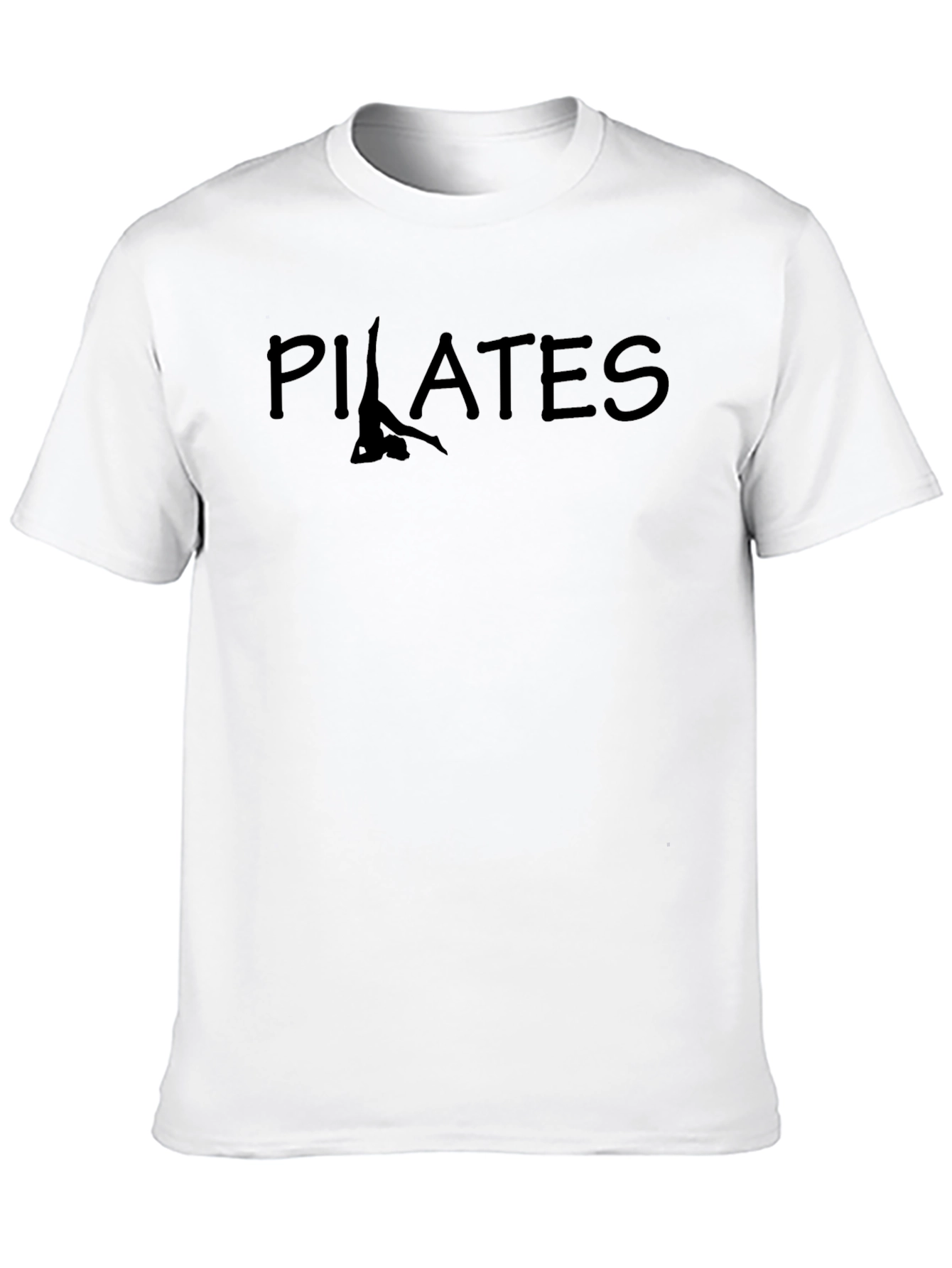 Pilates Pose Graphic Print Black T-Shirt