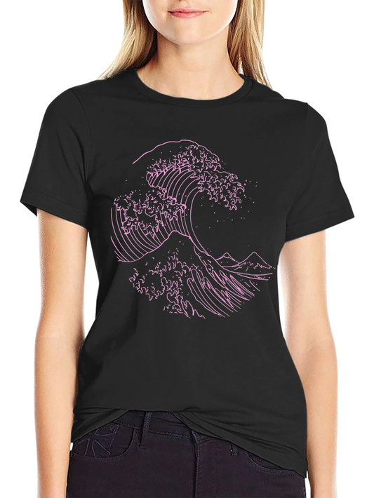 Great Wave Graphic Tee - Mens Black T-Shirt