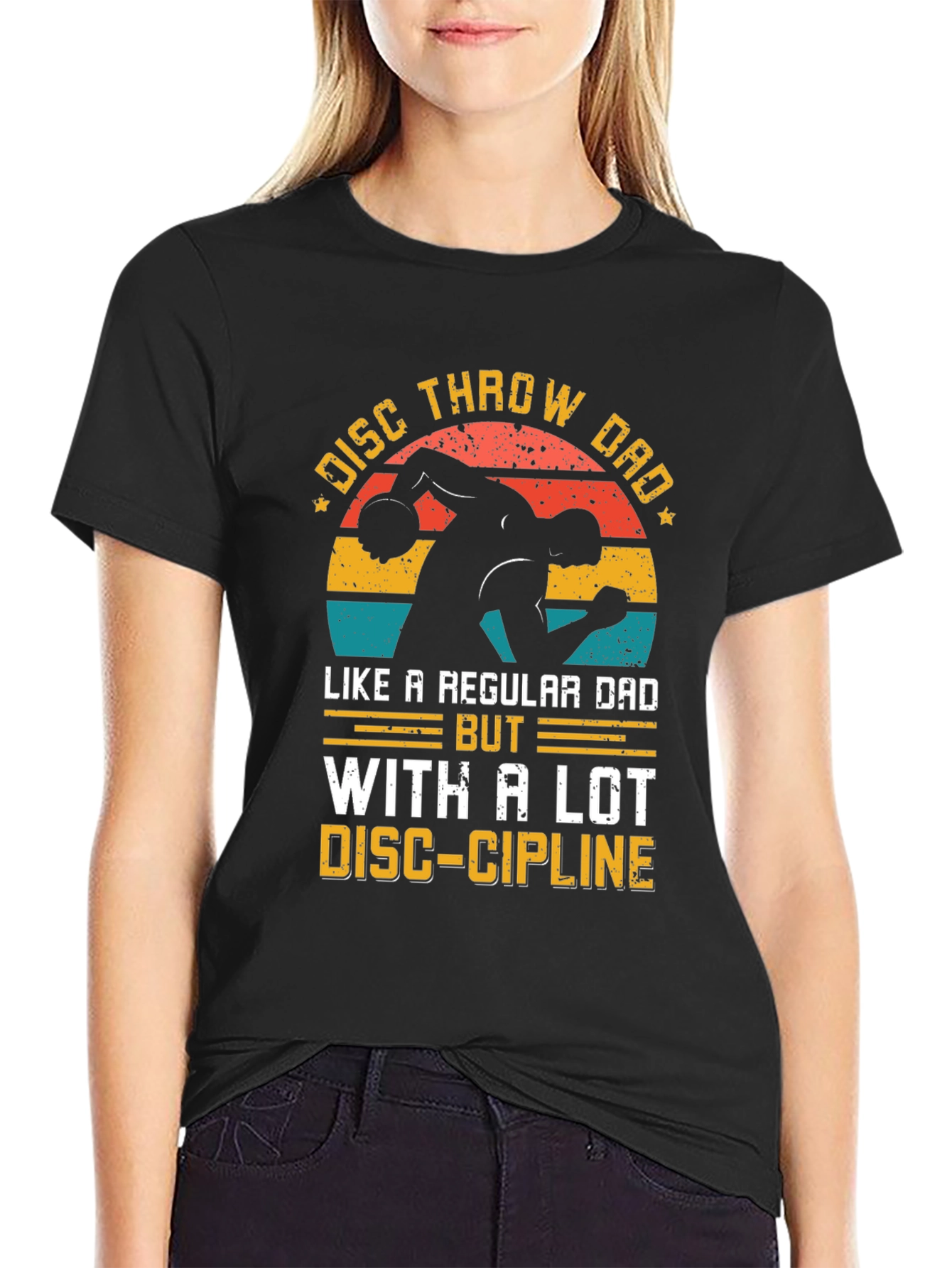 Disc Throw Dad T-Shirt - Funny Fathers Day Tee