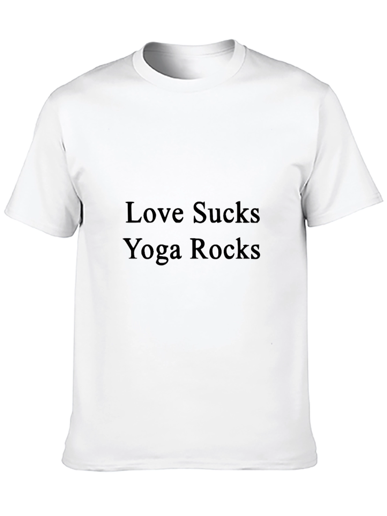 Love Sucks Yoga Rocks Graphic T-Shirt