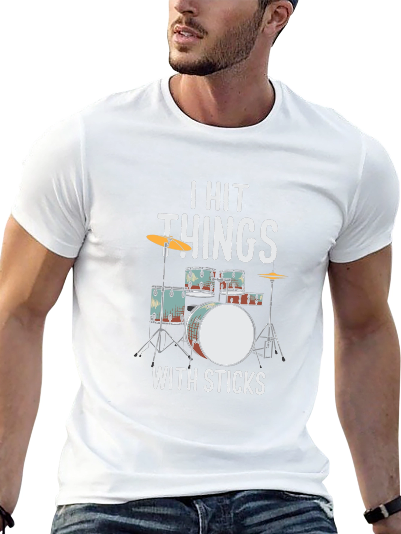 I Hit Things With Sticks Drummer T-Shirt