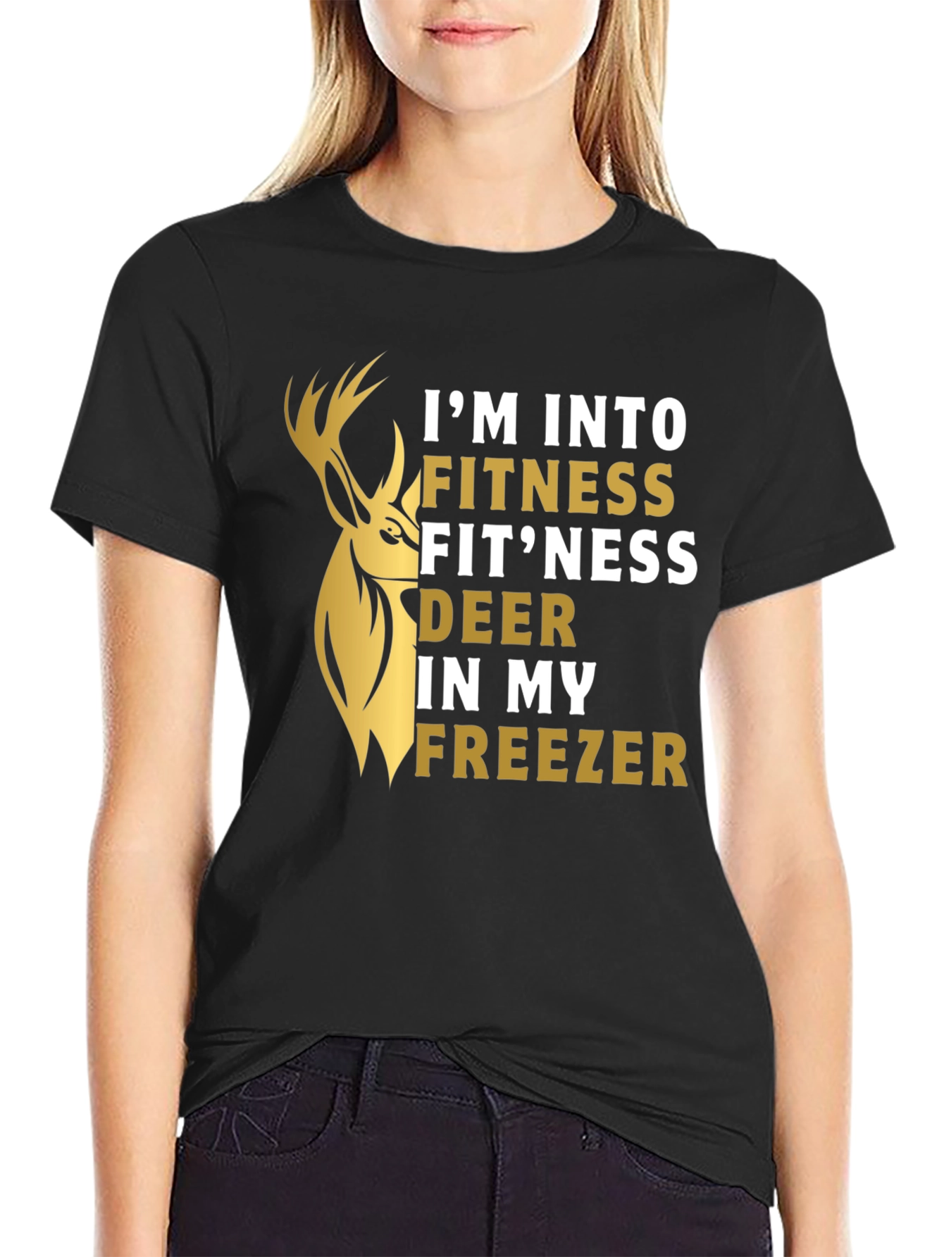 Fitness Fitness Deer Funny Graphic T-Shirt