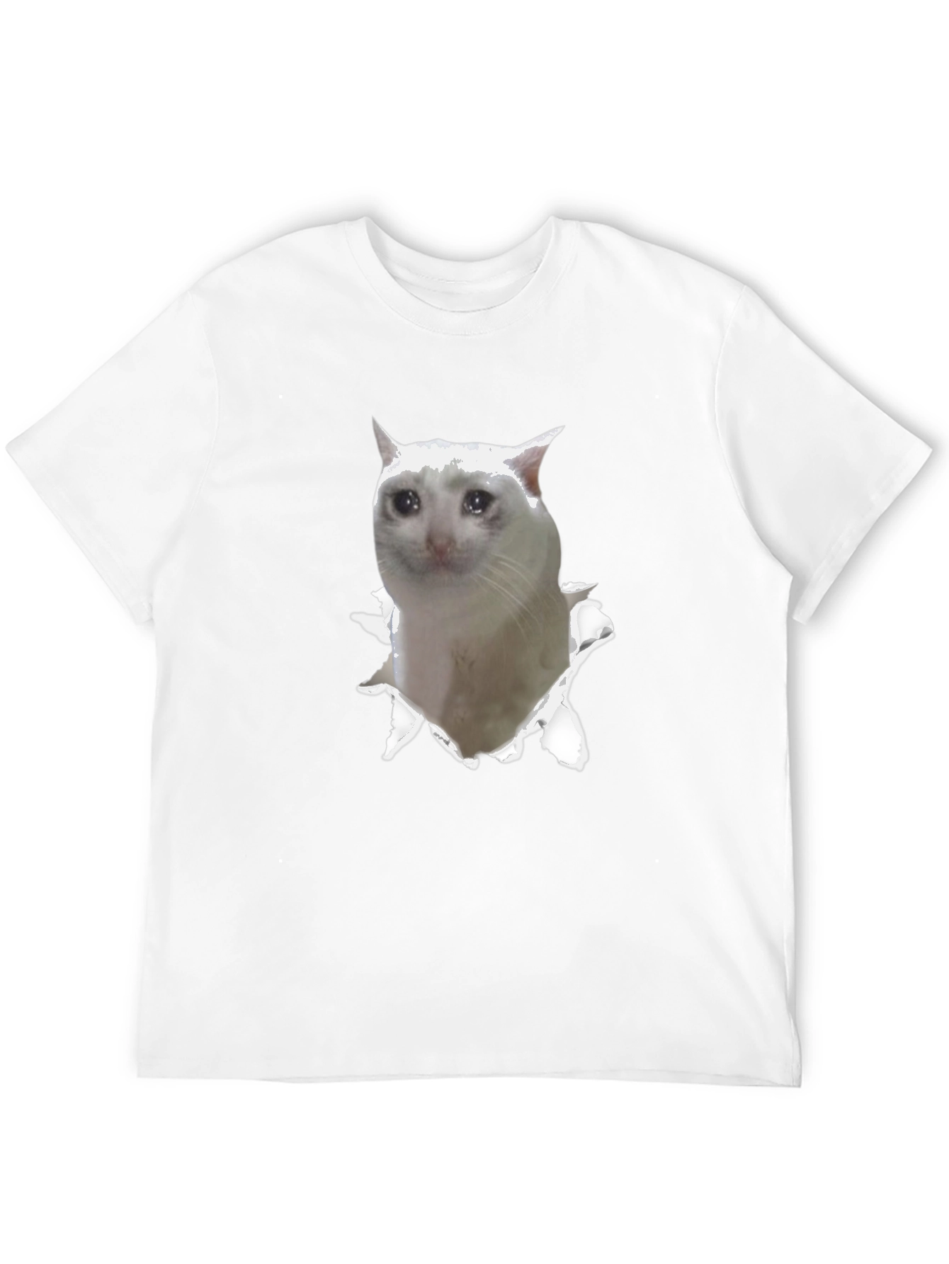 Sad Cat Meme T-Shirt - Funny Viral Tee