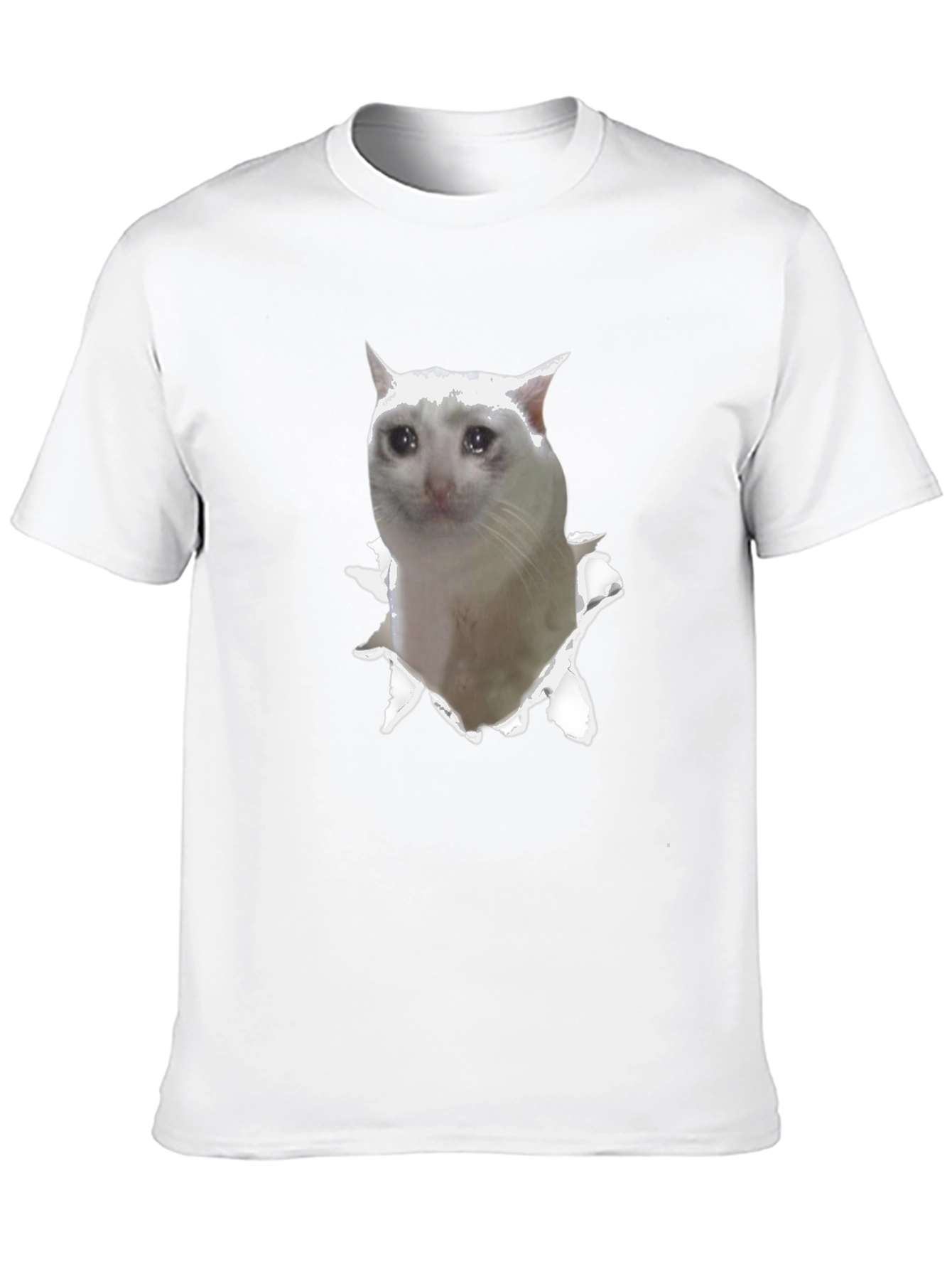 Sad Cat Meme T-Shirt - Funny Viral Tee
