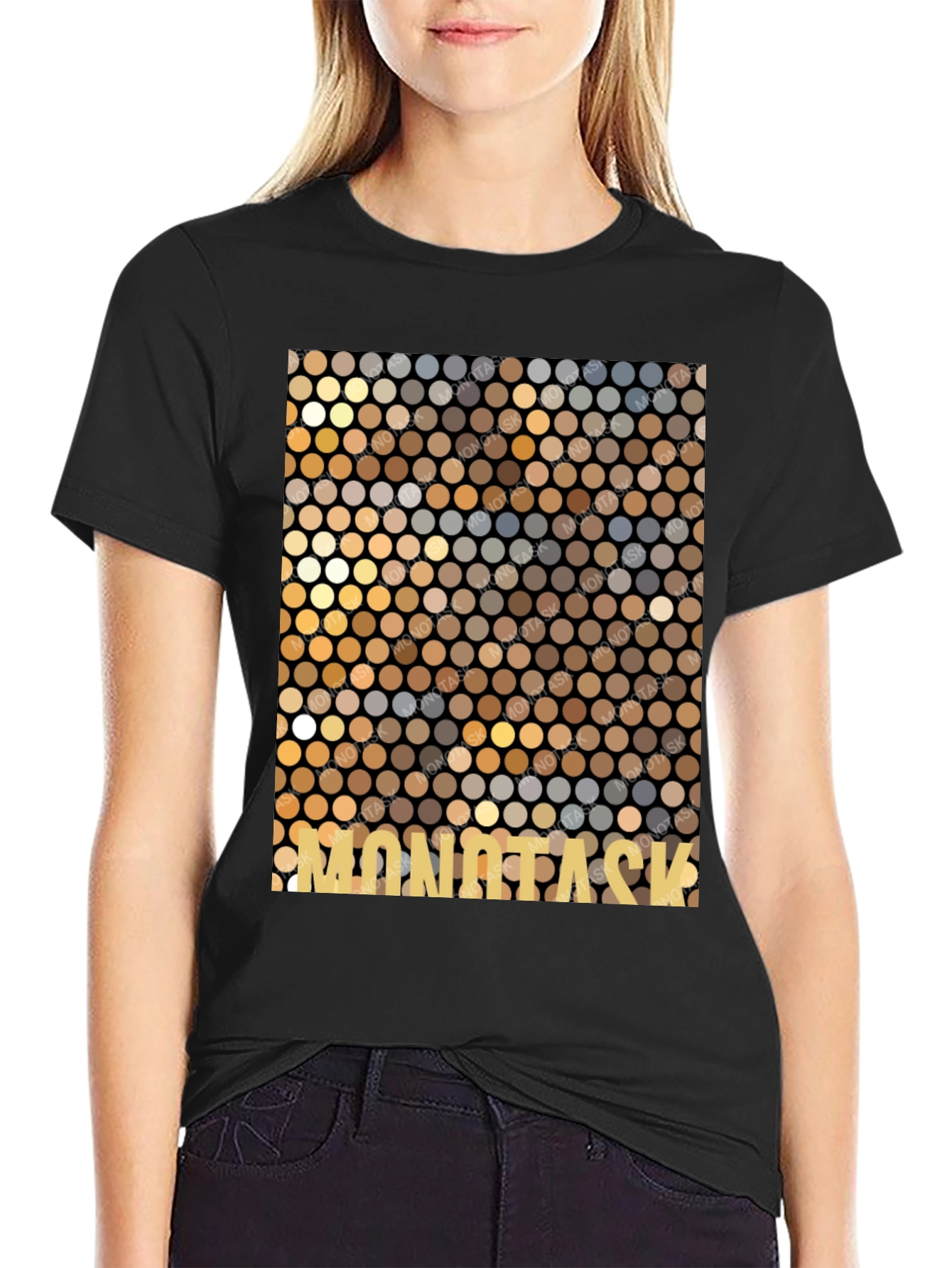 Mosaic Pattern Graphic Tee - MONOTASK