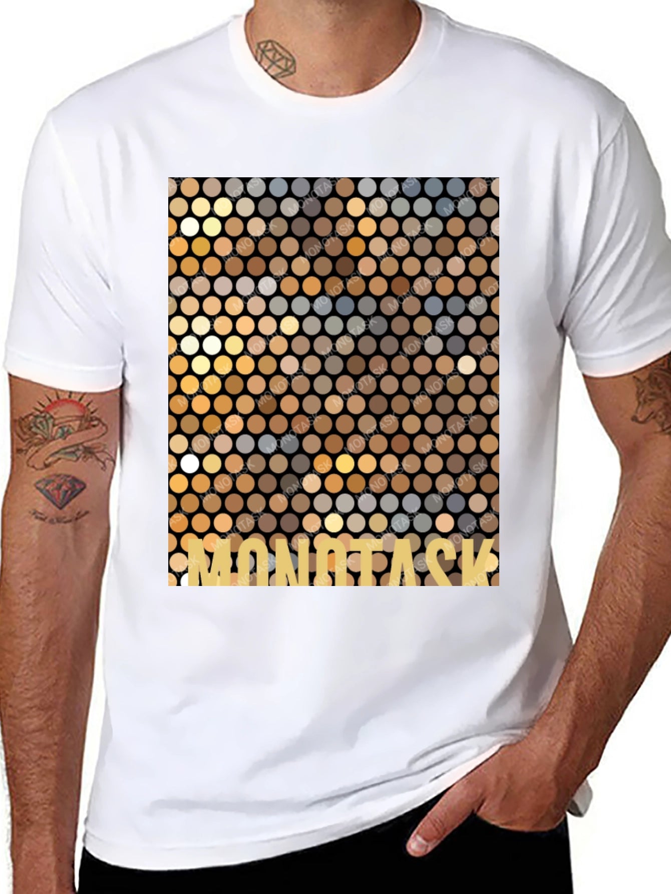 Mosaic Pattern Graphic Tee - MONOTASK