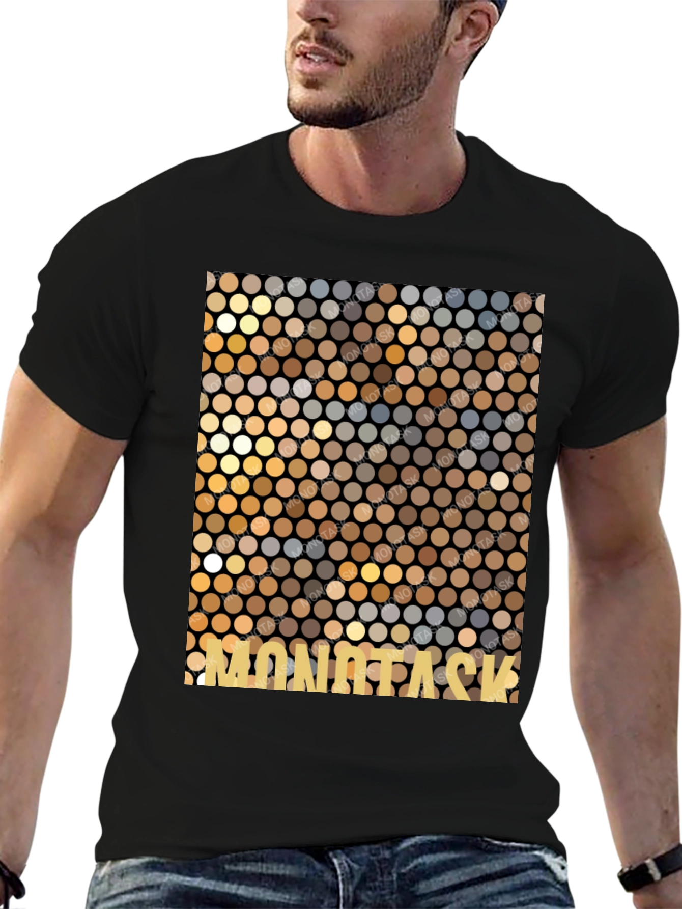 Mosaic Pattern Graphic Tee - MONOTASK