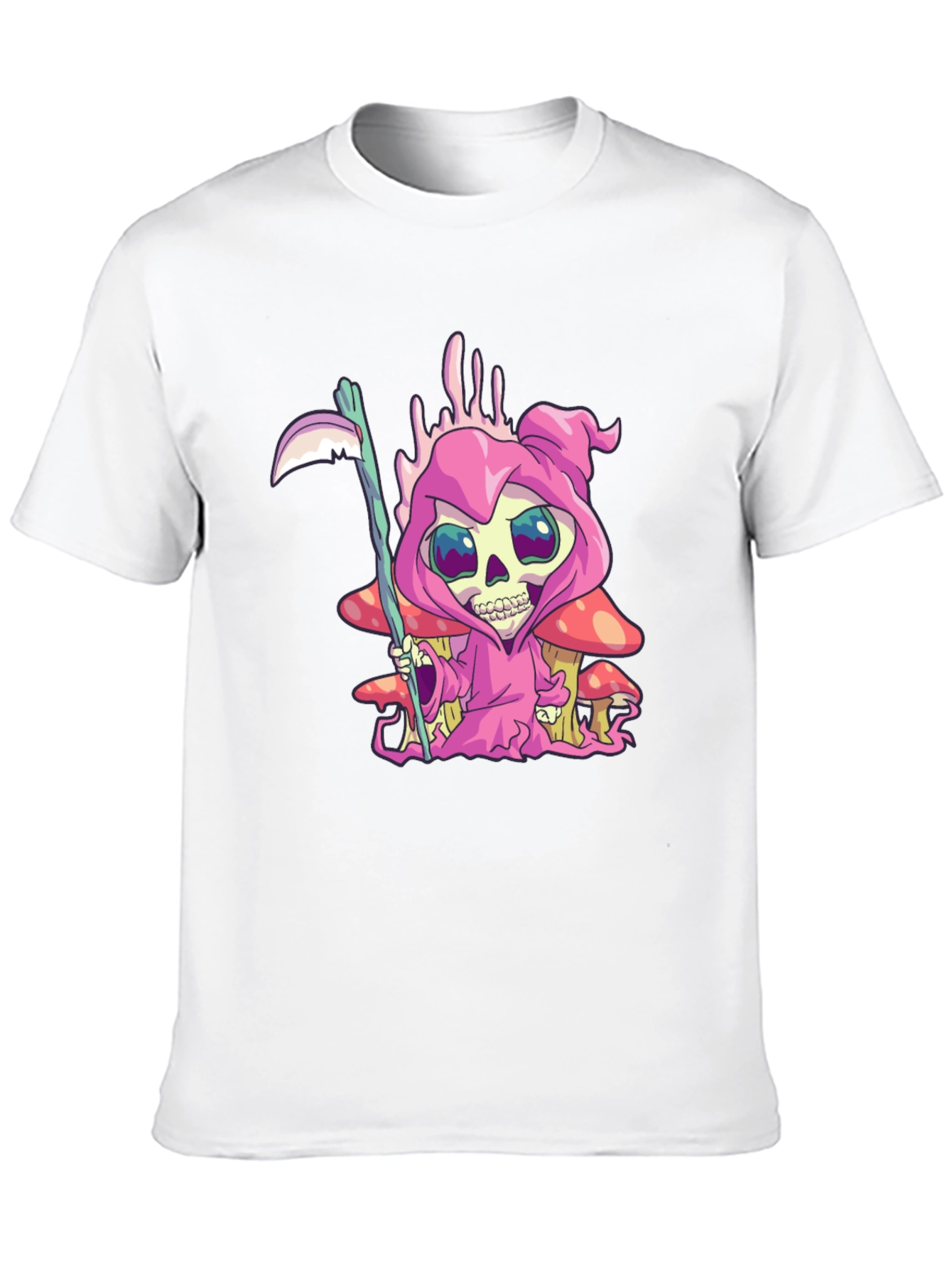 Grim Reaper T-Shirt - Cartoon Skull Design