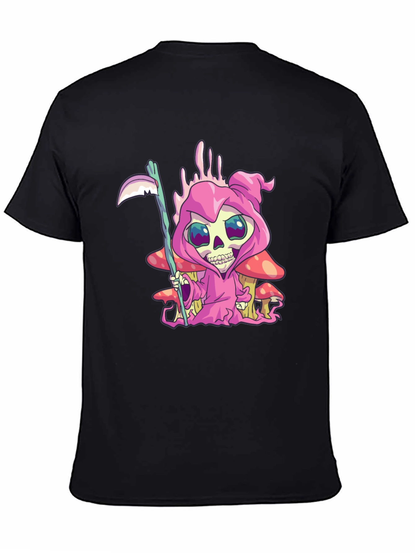 Grim Reaper T-Shirt - Cartoon Skull Design